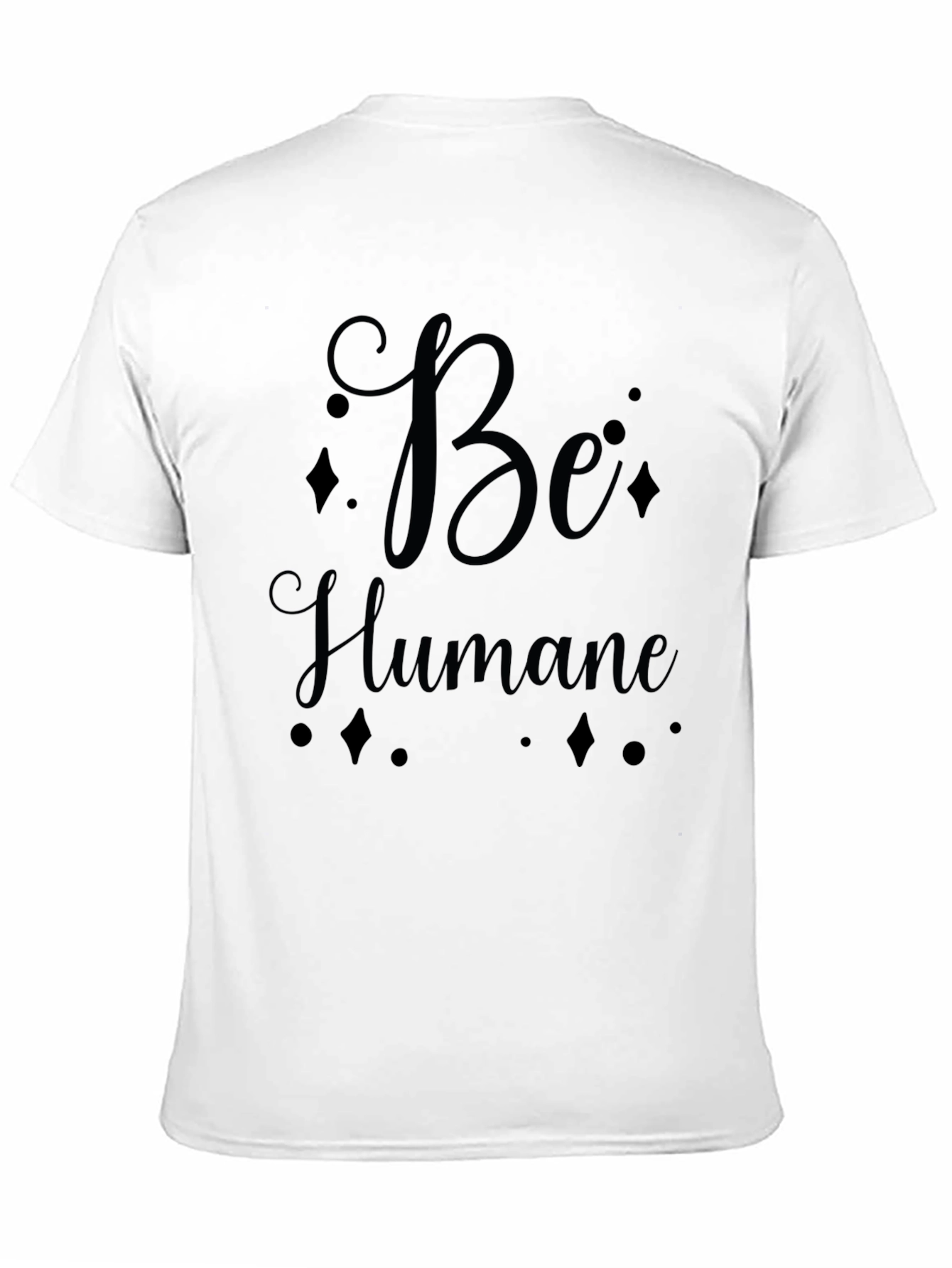 Black Be Humane Graphic T-Shirt - Black Crew Neck view 11