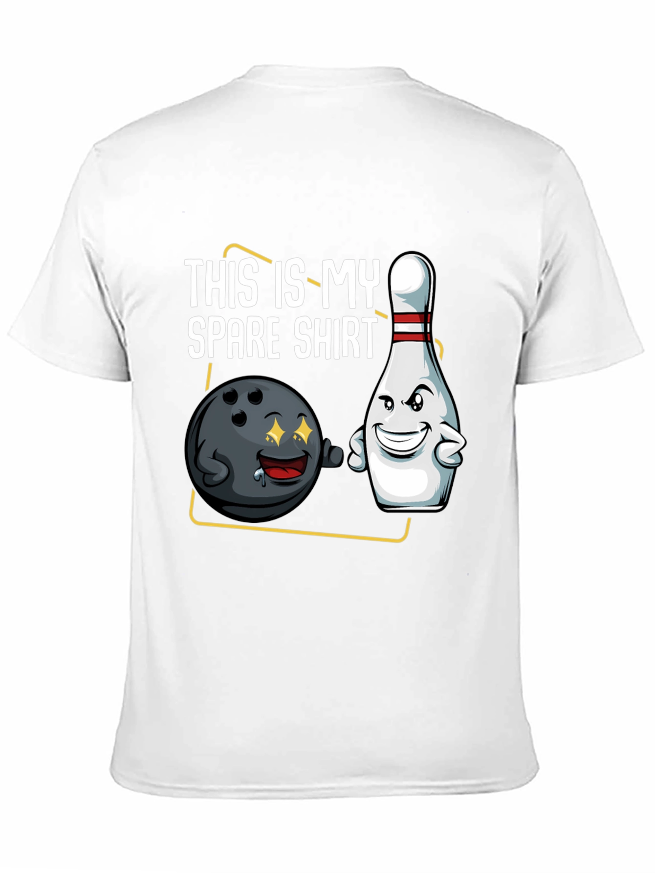 Black Funny Bowling T-Shirt - This is My Spare Shirt view 11
