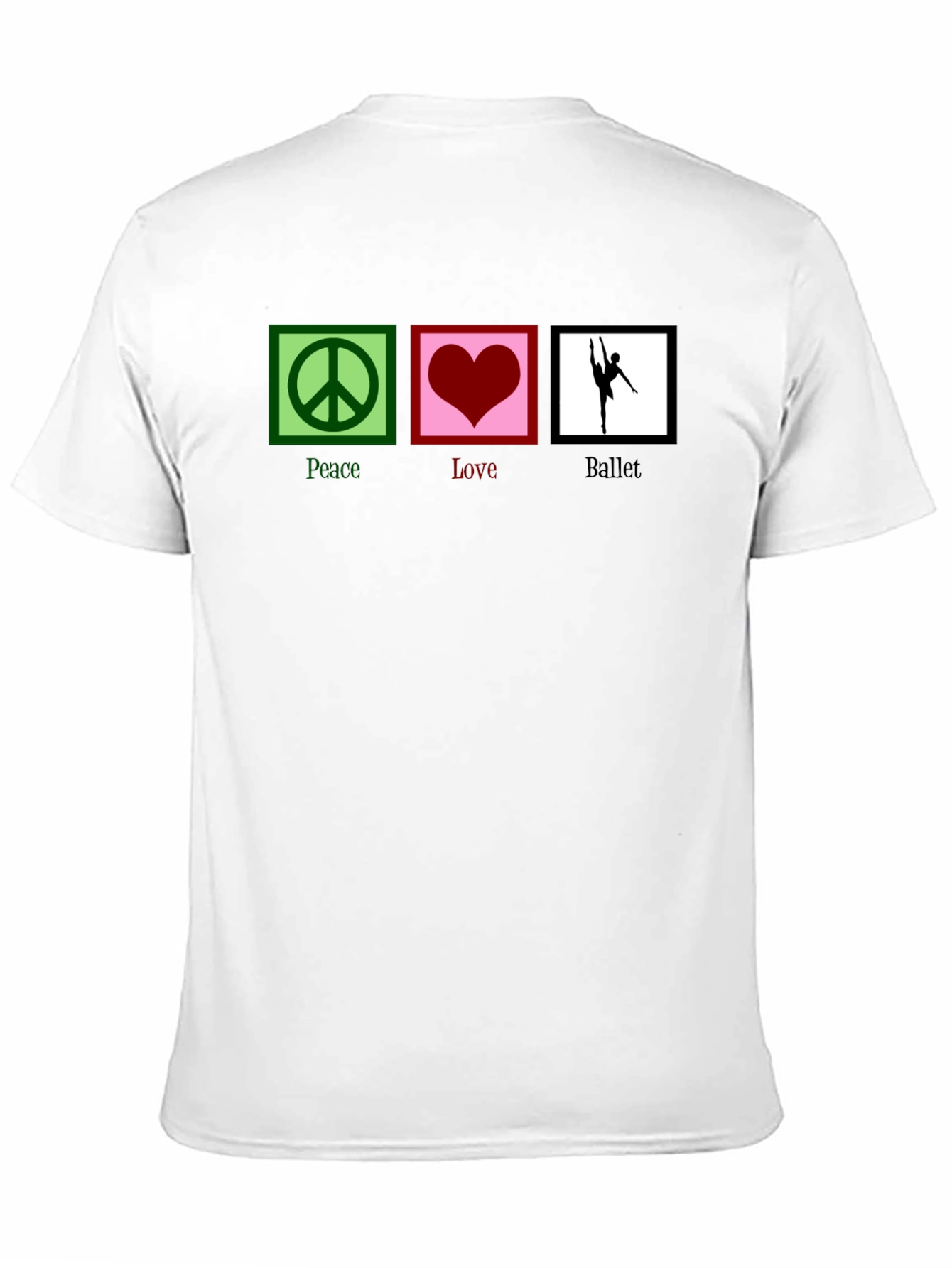 Black Peace Love Ballet Graphic T-Shirt - Black view 11
