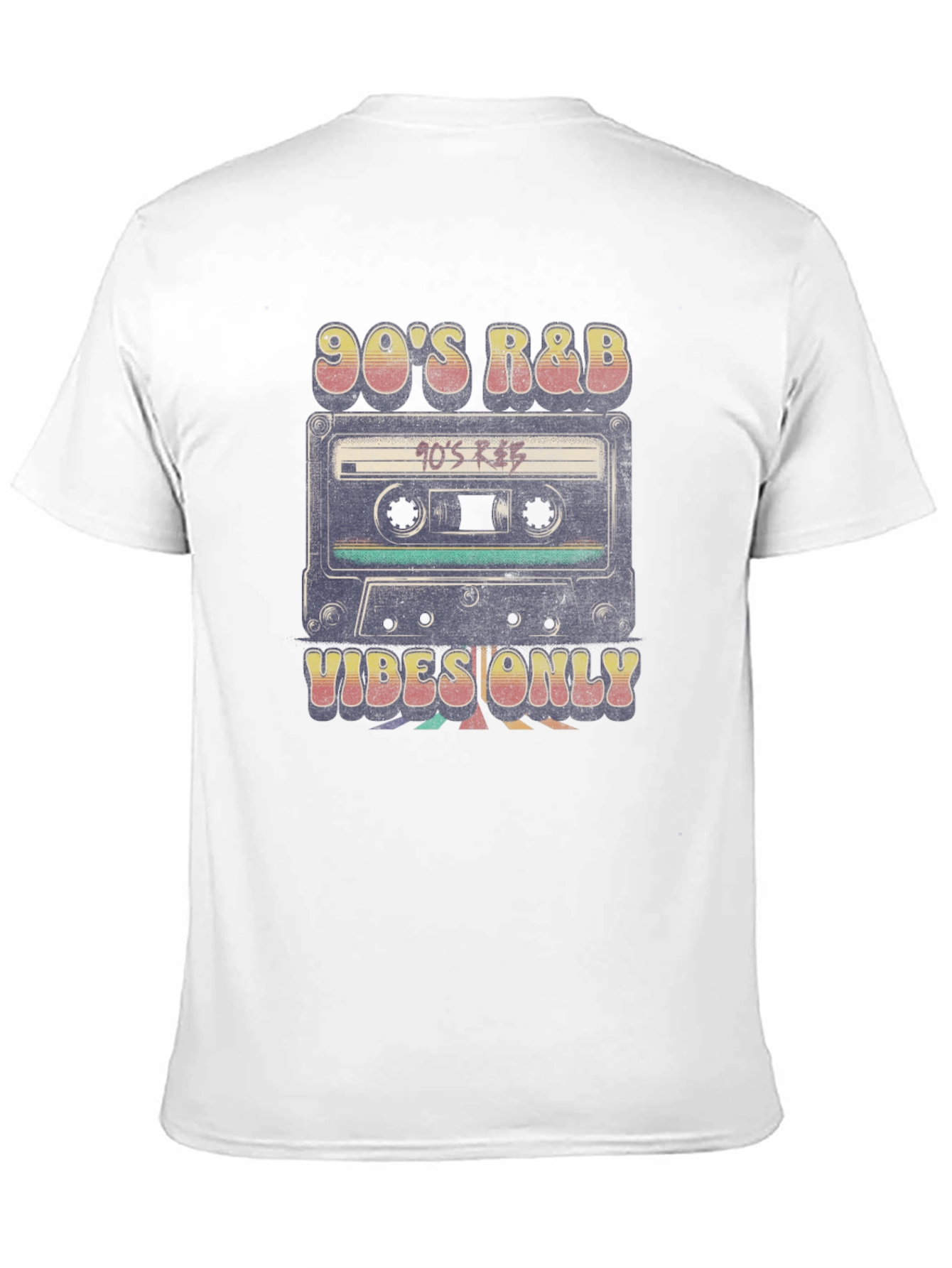 Black 90's R&B Vibes Only Retro Cassette T-Shirt view 11