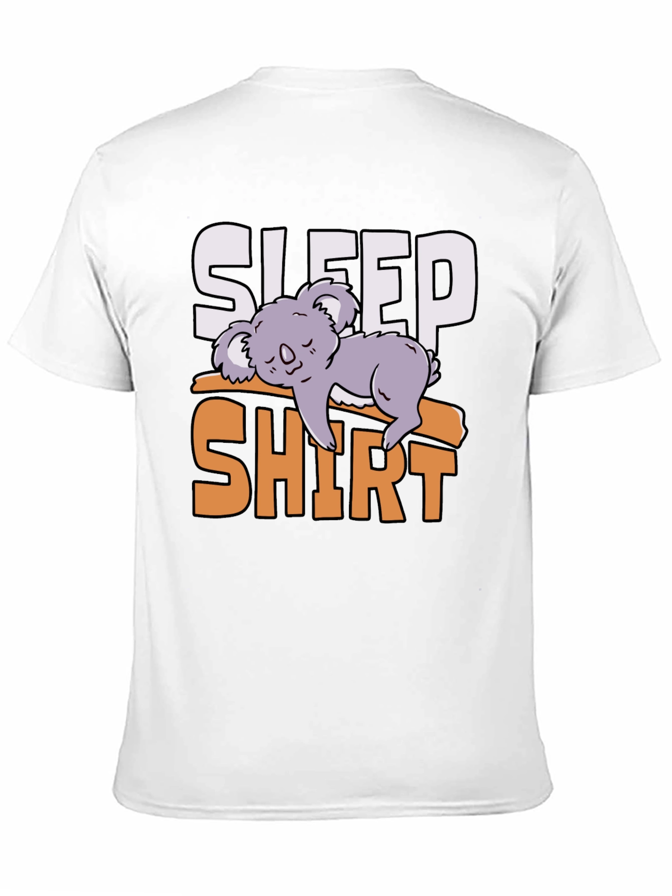 Black Sleep Shirt Koala Tee - Funny Lazy Animal T-Shirt view 11
