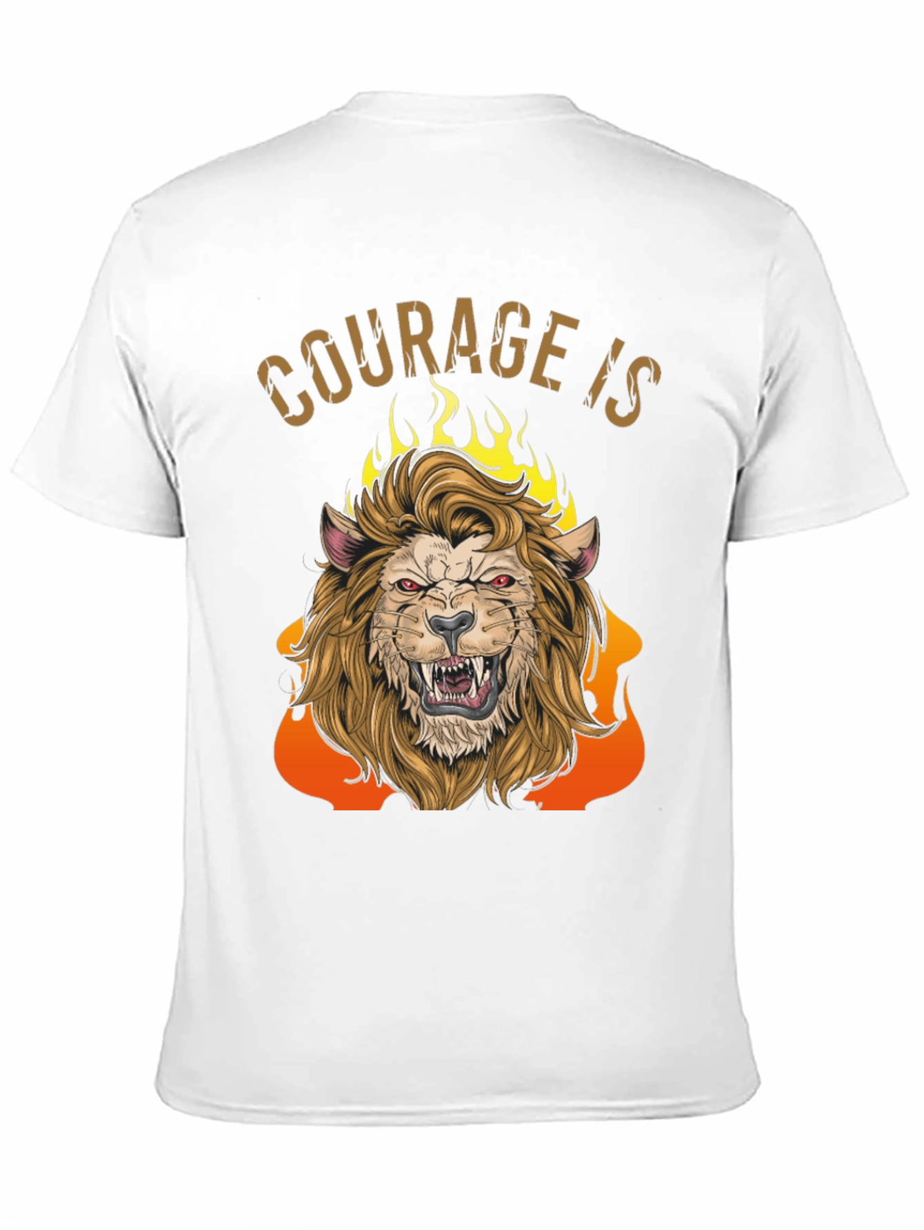 Black Courage Is Lion Graphic Tee - Men's Black T-Shirt view 11