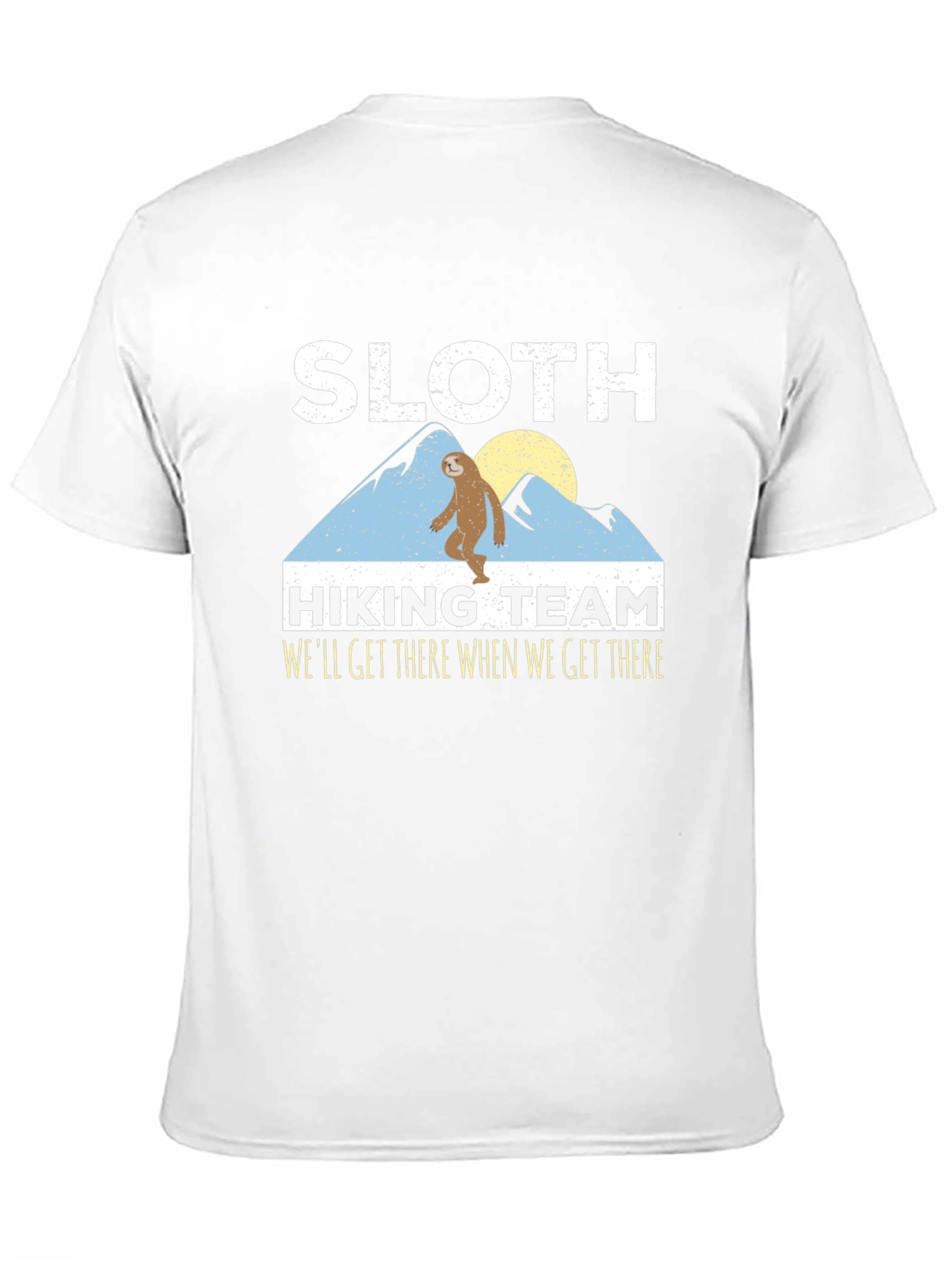 Black Sloth Hiking Team T-Shirt - Funny Graphic Tee view 11