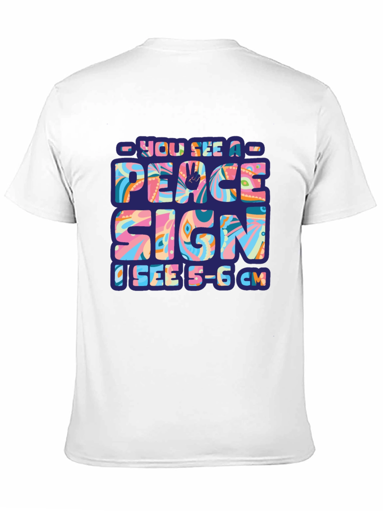 Black Peace Sign Funny Adult Humor T-Shirt view 11