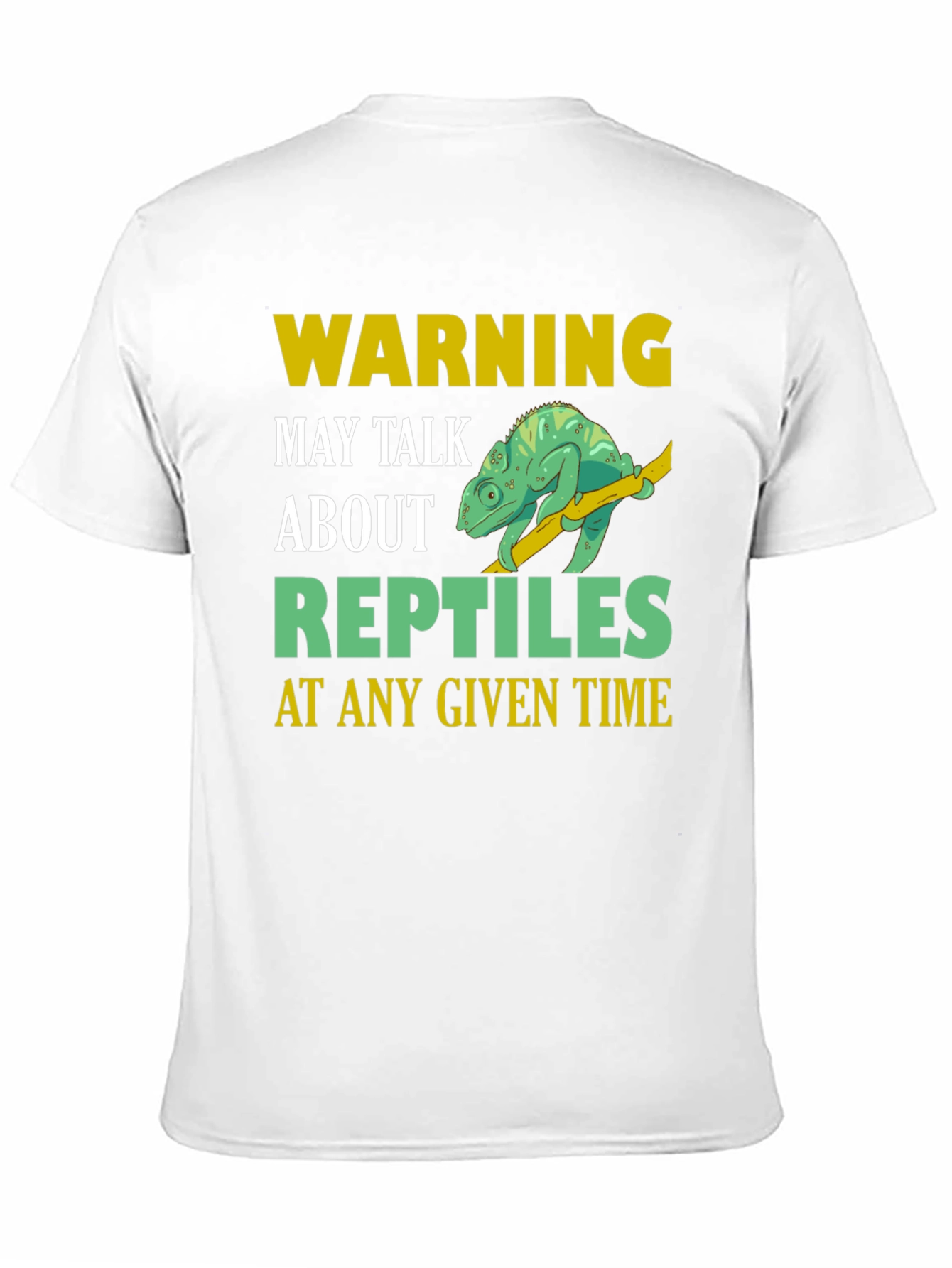 Black Warning May Talk About Reptiles T-Shirt view 11