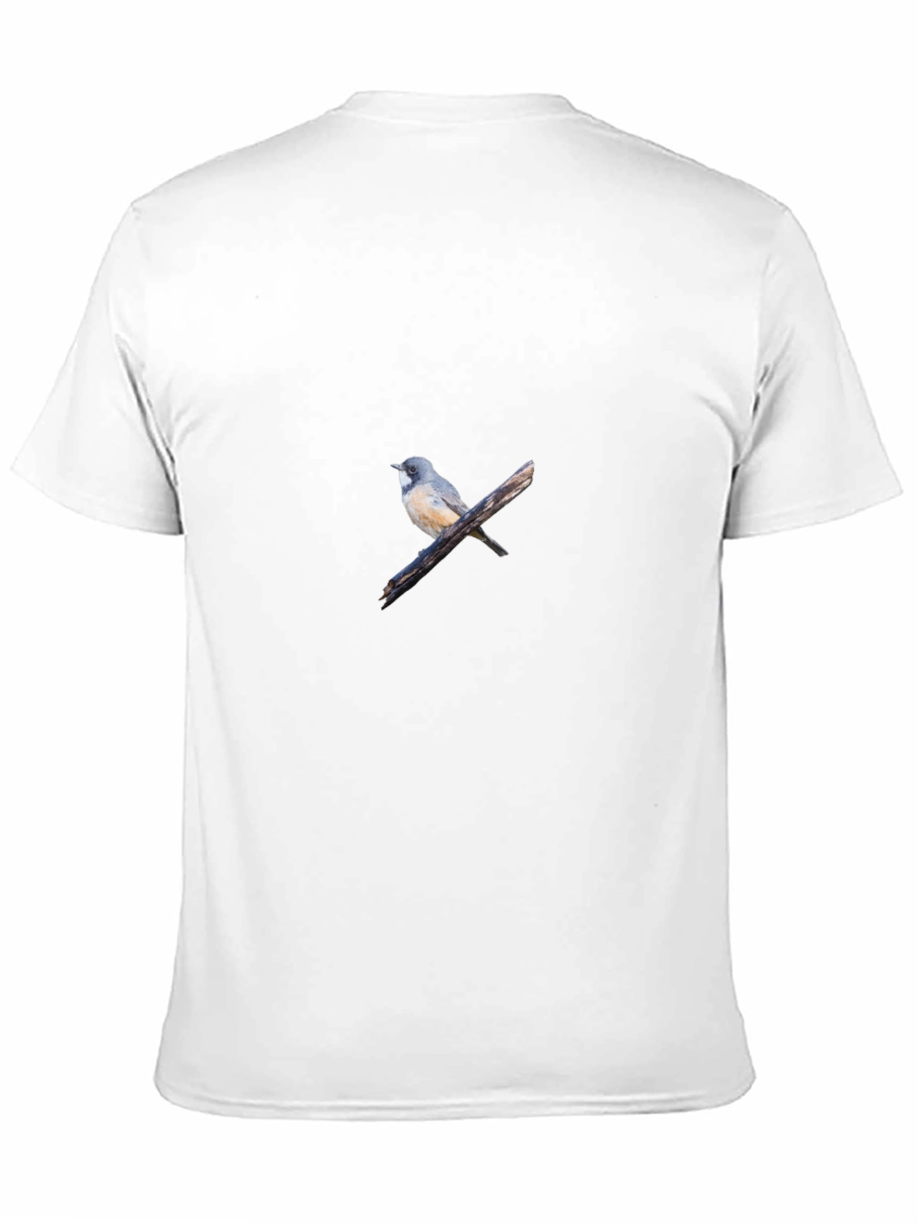 Black Bird on Branch Graphic Tee - Men's Black T-Shirt view 11