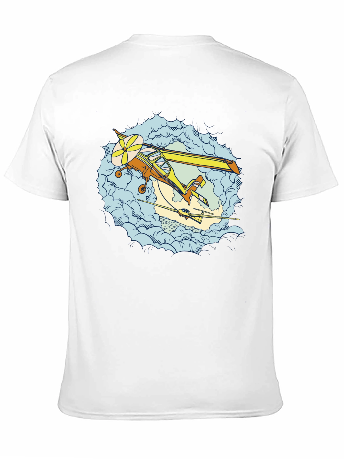 Black Vintage Plane Graphic Tee - Retro Aviation Shirt view 11