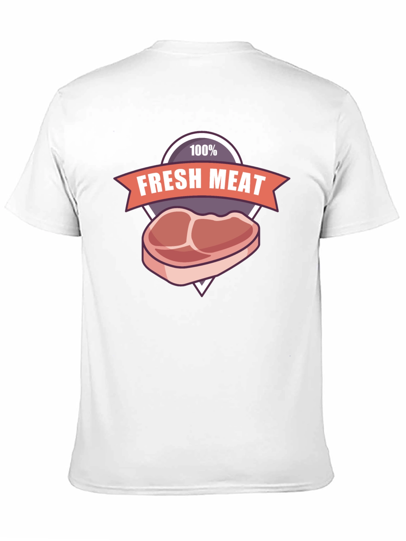 Black Fresh Meat Graphic T-Shirt - Black Cotton Tee view 11