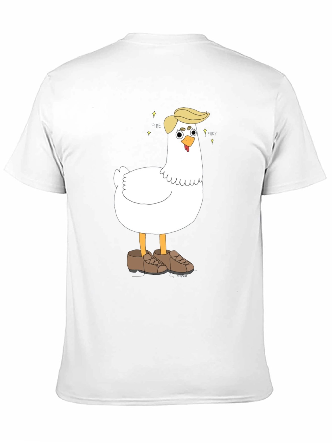 Black Fire & Fury Chicken T-Shirt view 11