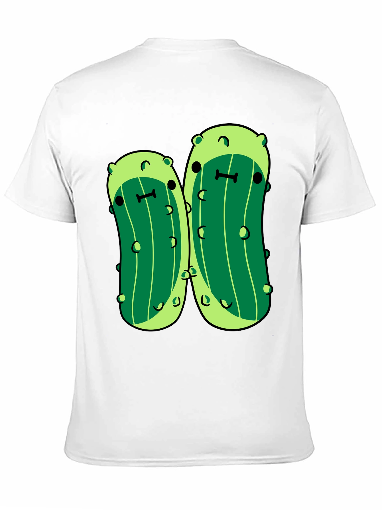 Black Kawaii Pickle Graphic Tee - Unisex Black T-Shirt view 11