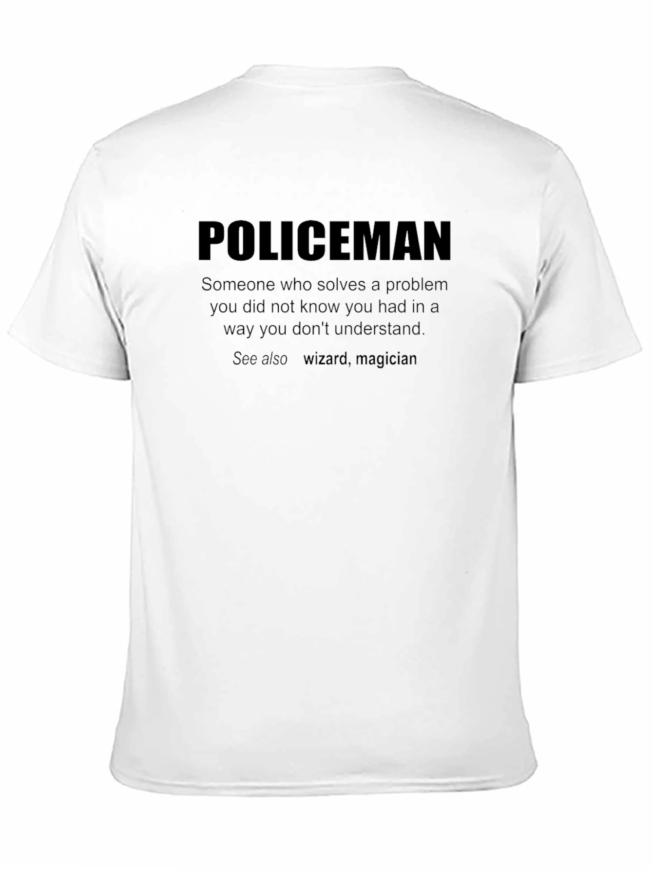 Black Policeman Definition T-Shirt Funny Gift Tee view 11