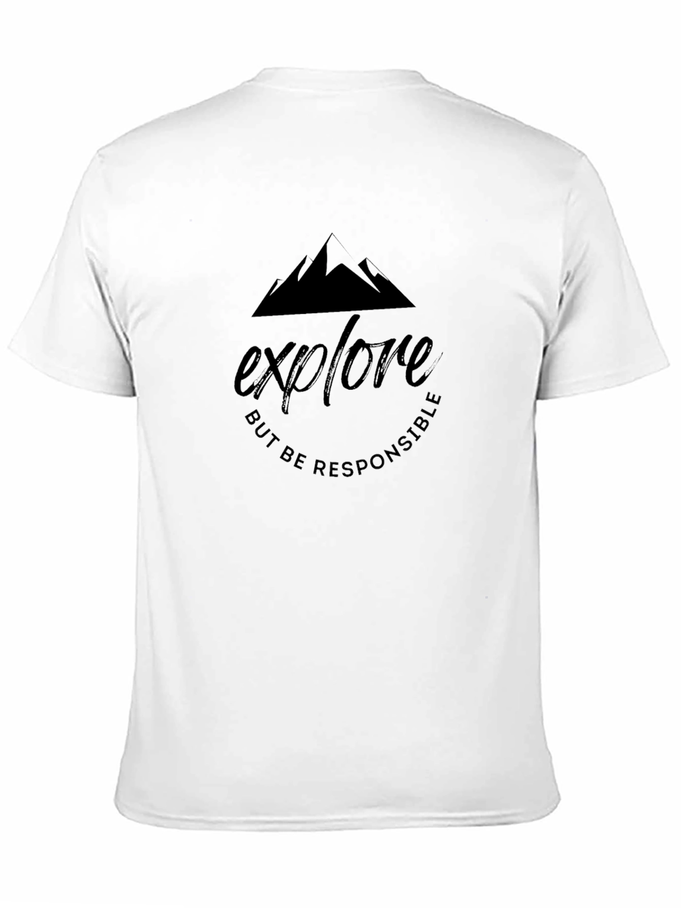 Black Explore Responsibly Black T-Shirt view 11
