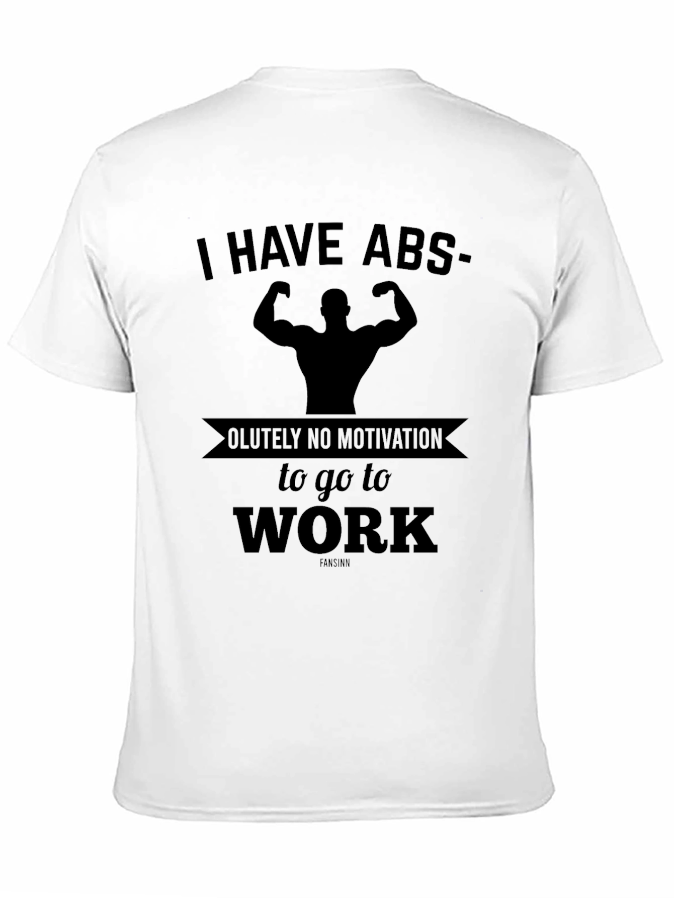 Black Funny Abs Motivation Graphic T-Shirt view 11