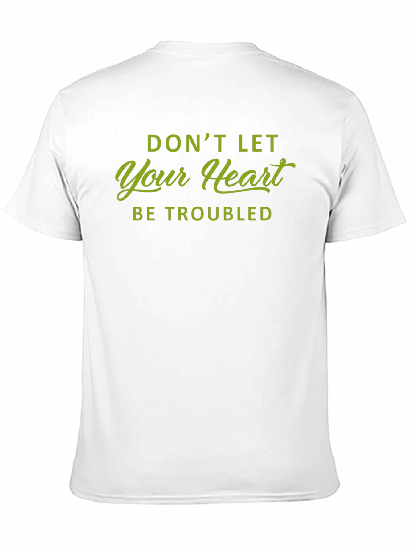 Black Don't Let Your Heart Be Troubled Graphic Tee view 11