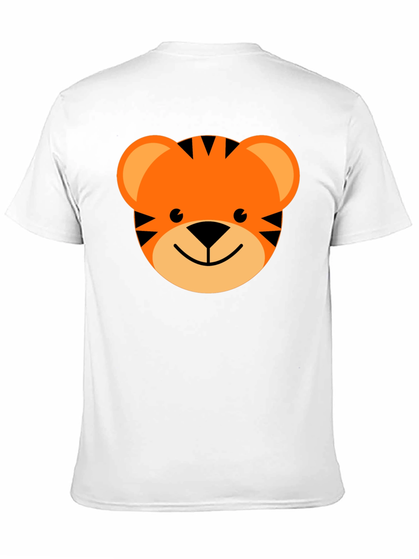 Black Cute Cartoon Tiger Graphic Tee - Black Cotton Blend view 11