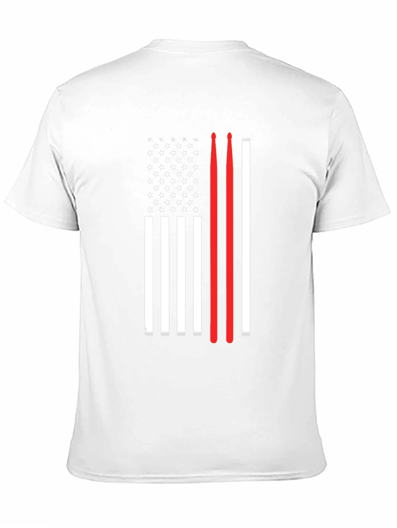 Black American Flag Drummer T-Shirt view 11