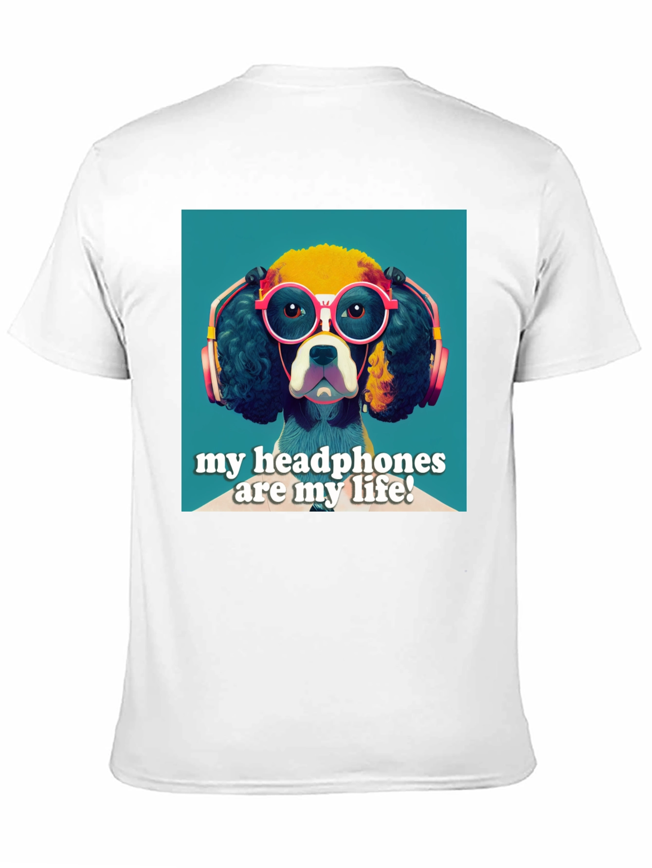 Black Dog Headphones Graphic Tee - My Headphones Are My Life view 11