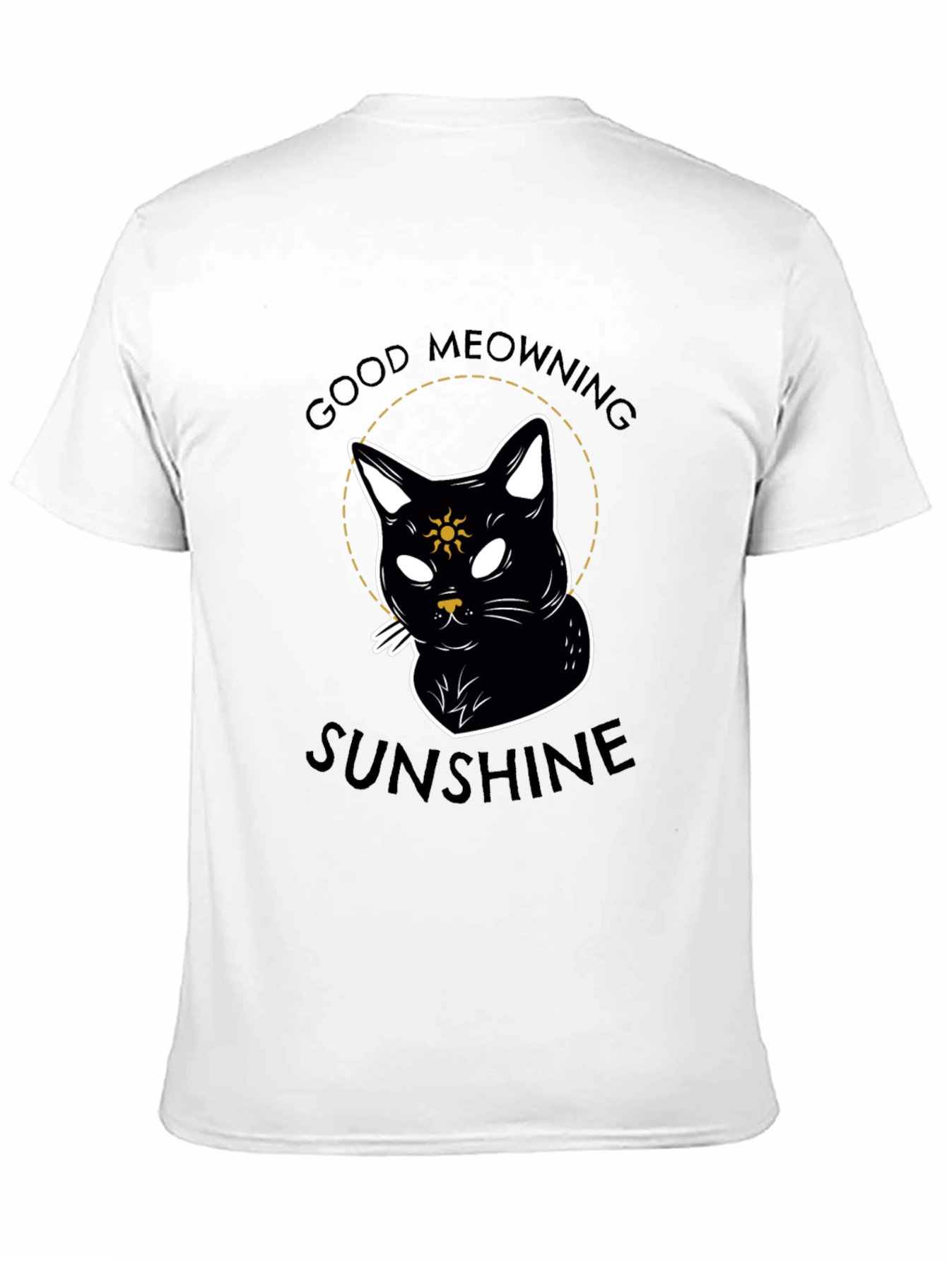Black Good Meowning Sunshine Black Cat T-Shirt view 11