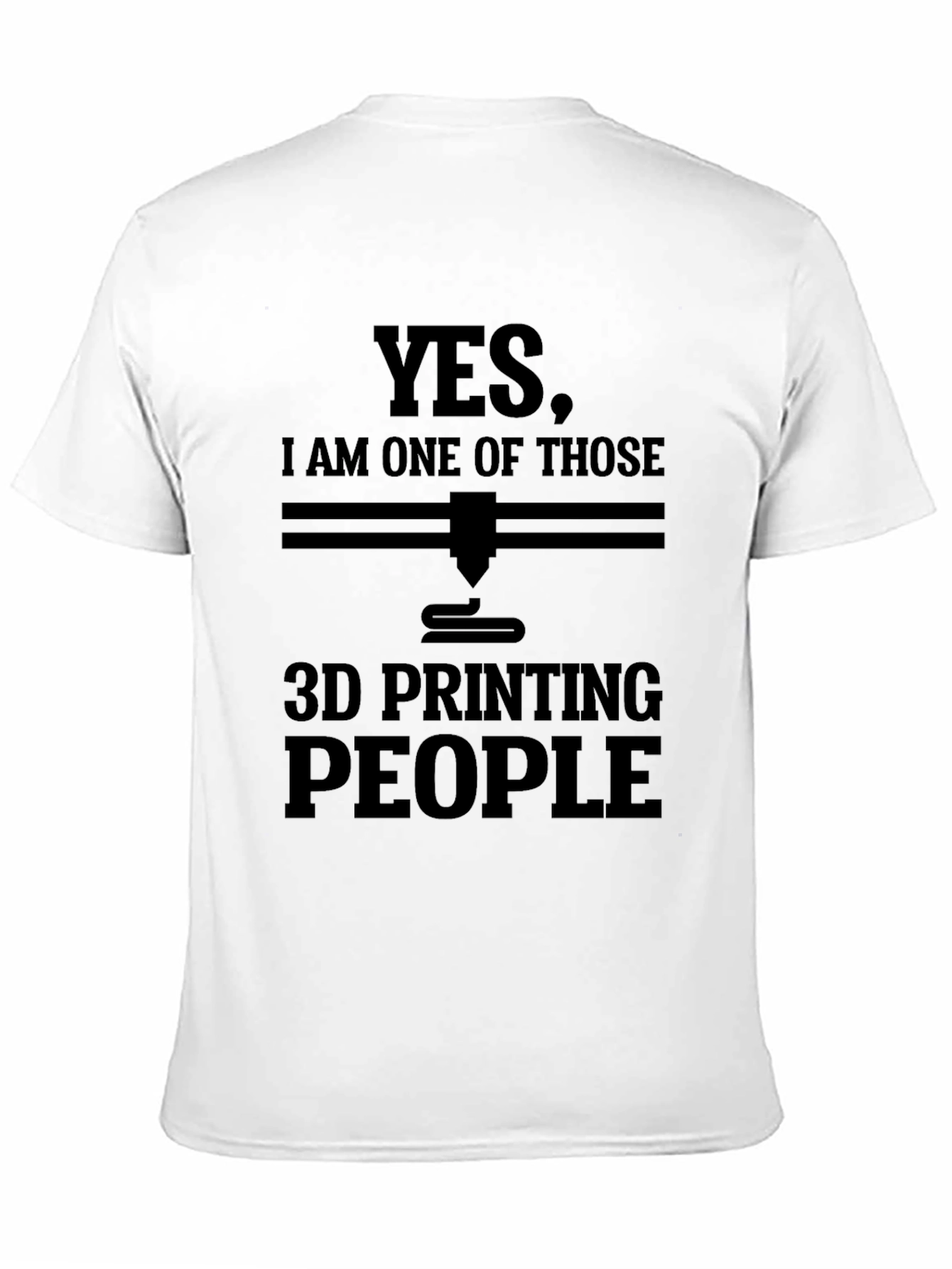 Black 3D Printing People T-Shirt - Funny Maker Tee view 11
