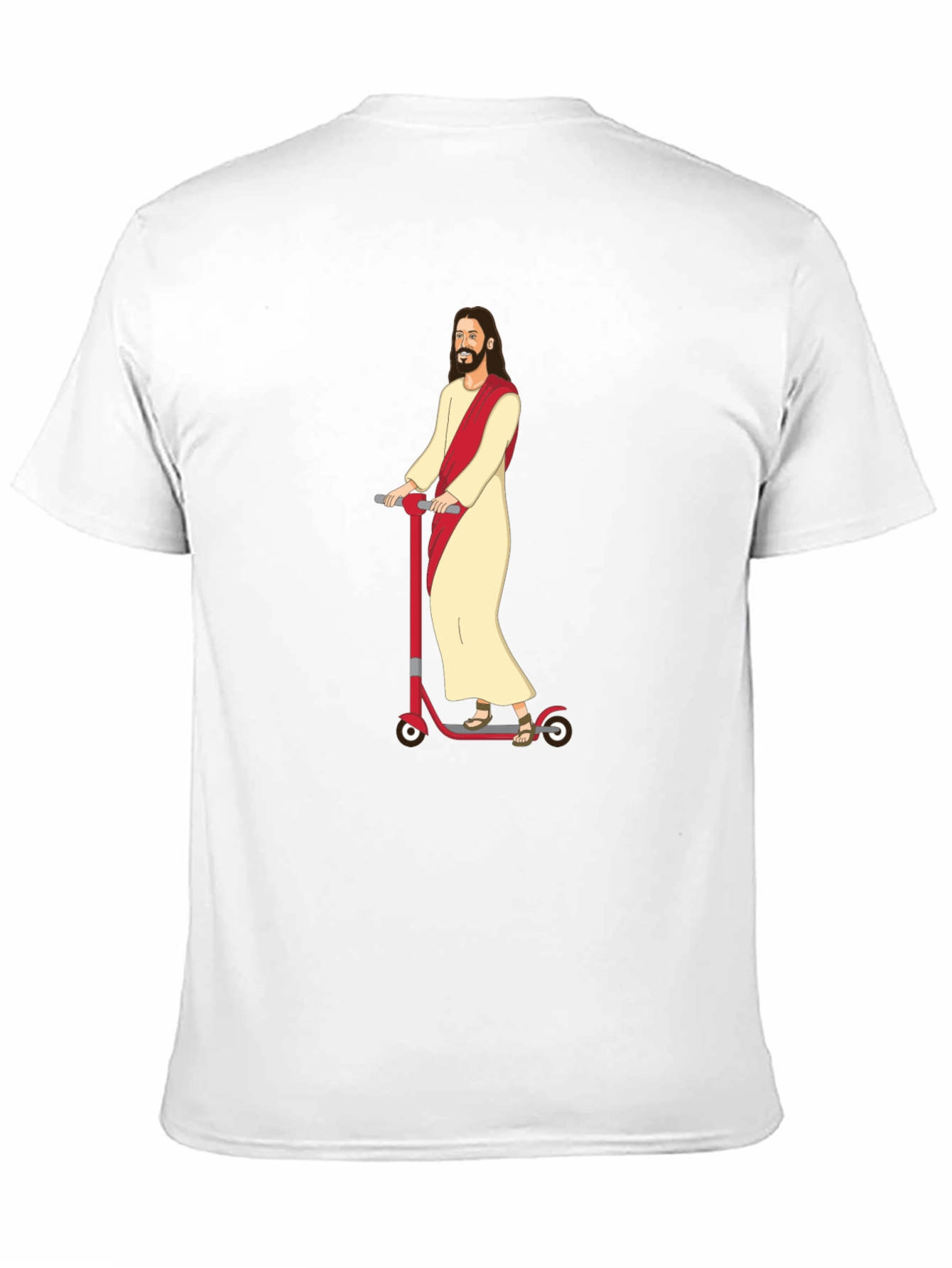 Black Jesus on Scooter T-Shirt - Religious Humor Tee view 11