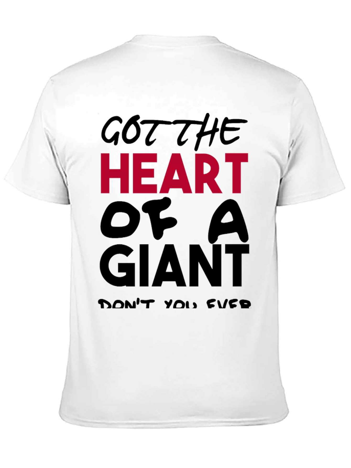 Black Heart of a Giant Graphic T-Shirt view 11