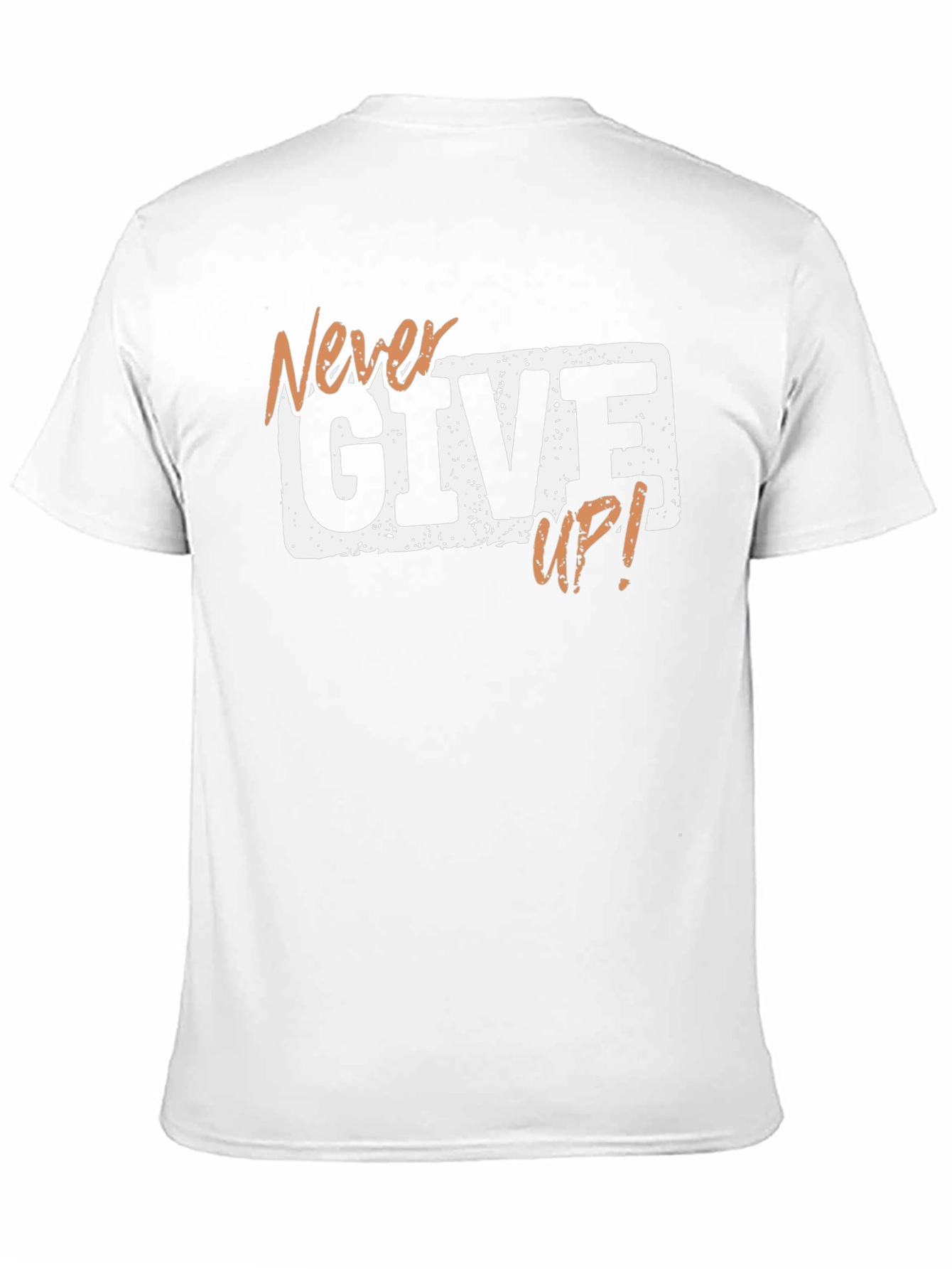 Black Never Give Up Graphic T-Shirt view 11