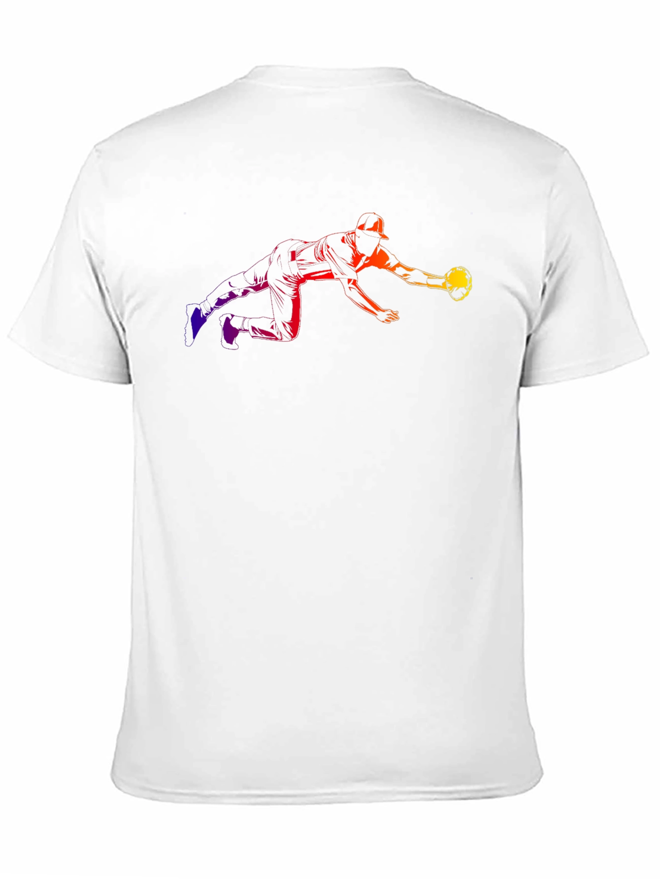 Black Rainbow Baseball Catch T-Shirt view 11