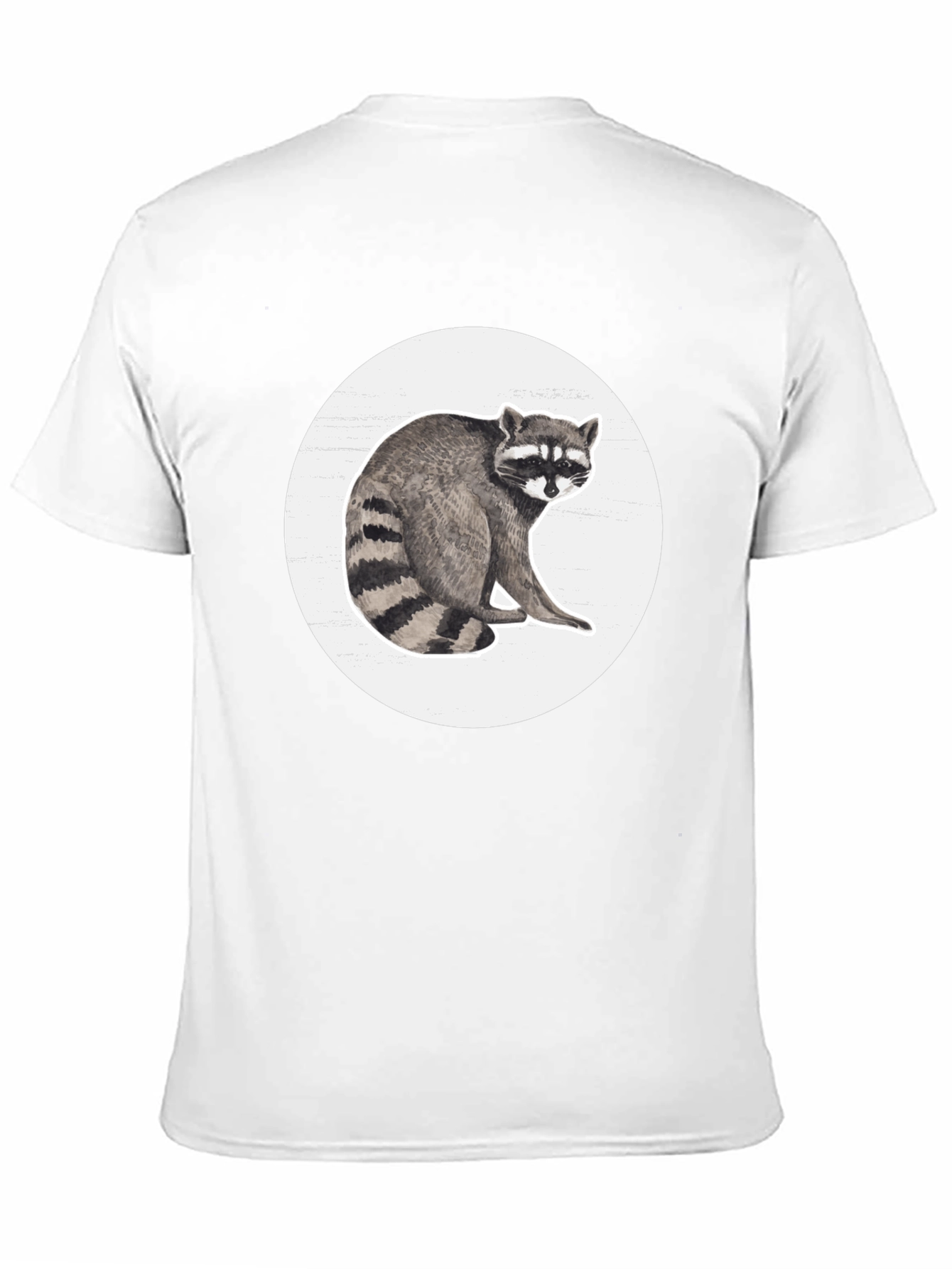 Black Raccoon Graphic Tee - Black Cotton Blend Comfort view 11