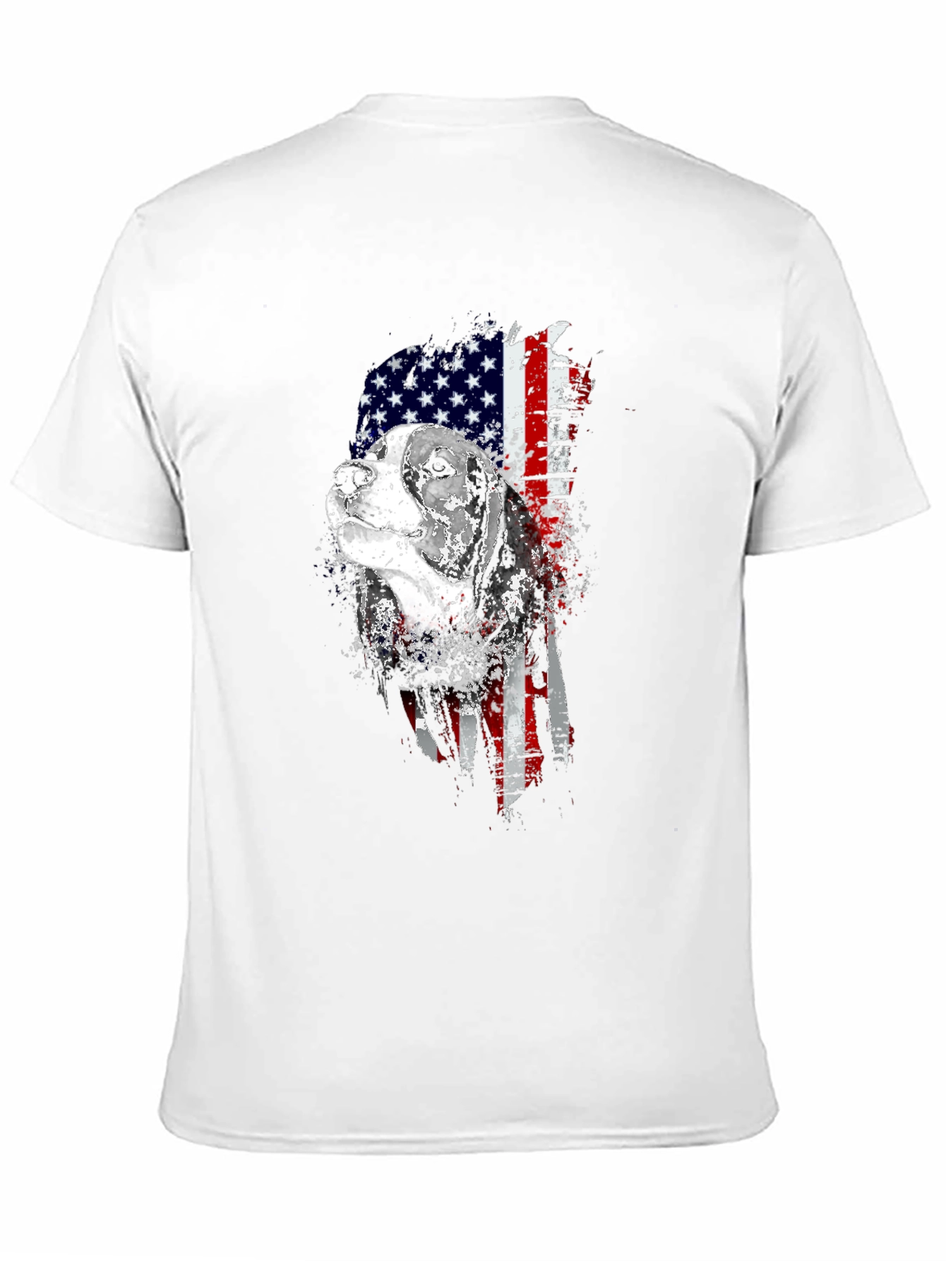 Black Patriotic Beagle Dog American Flag Graphic Tee view 11