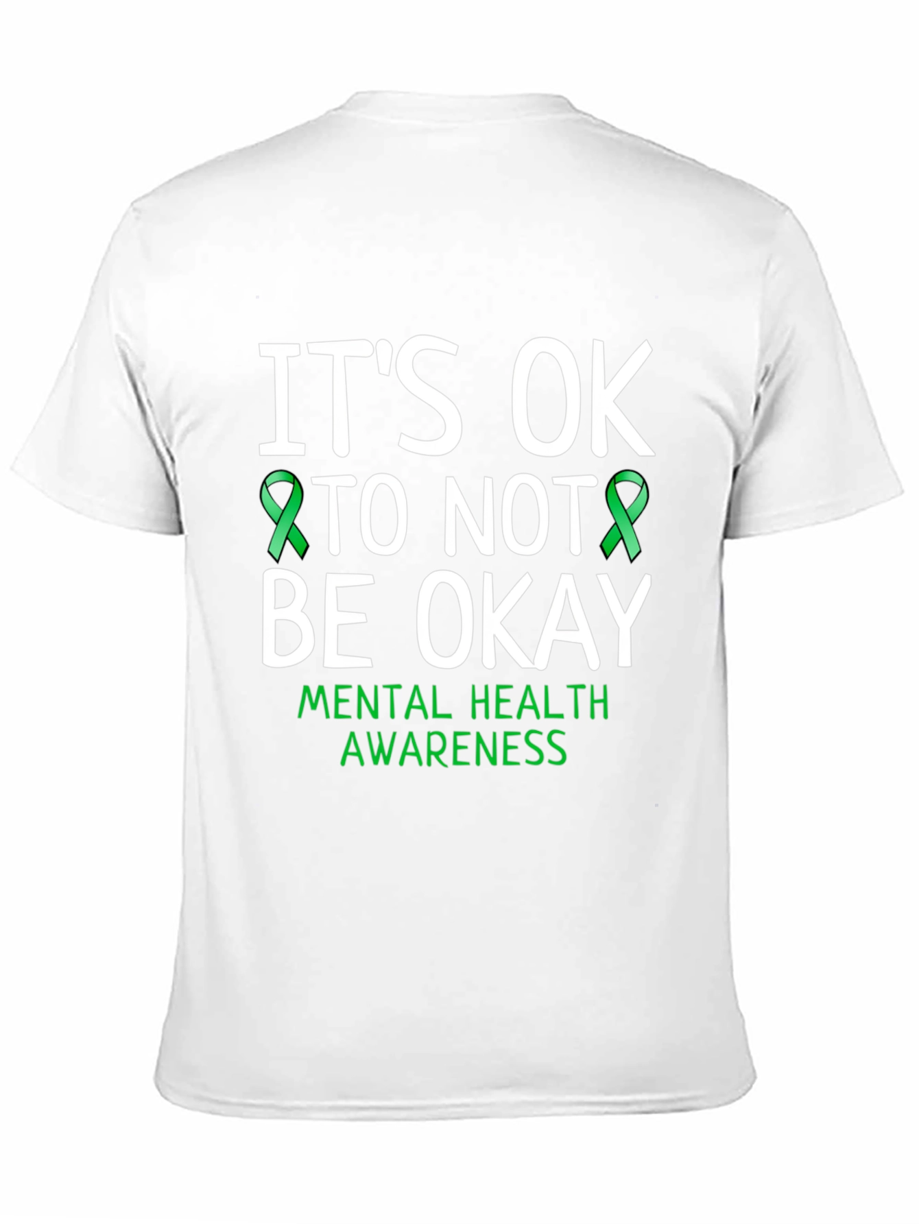 Black It's OK To Not Be Okay Mental Health Awareness T-Shirt view 11
