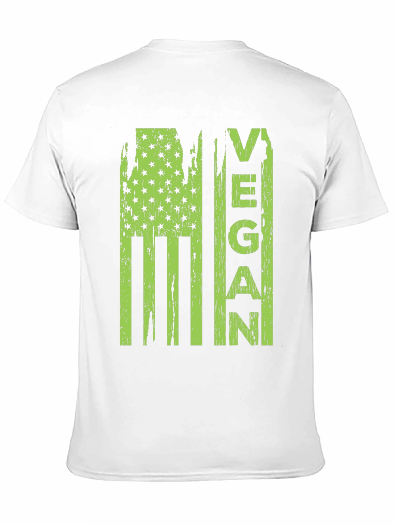 Black Vegan American Flag Graphic T-Shirt view 11