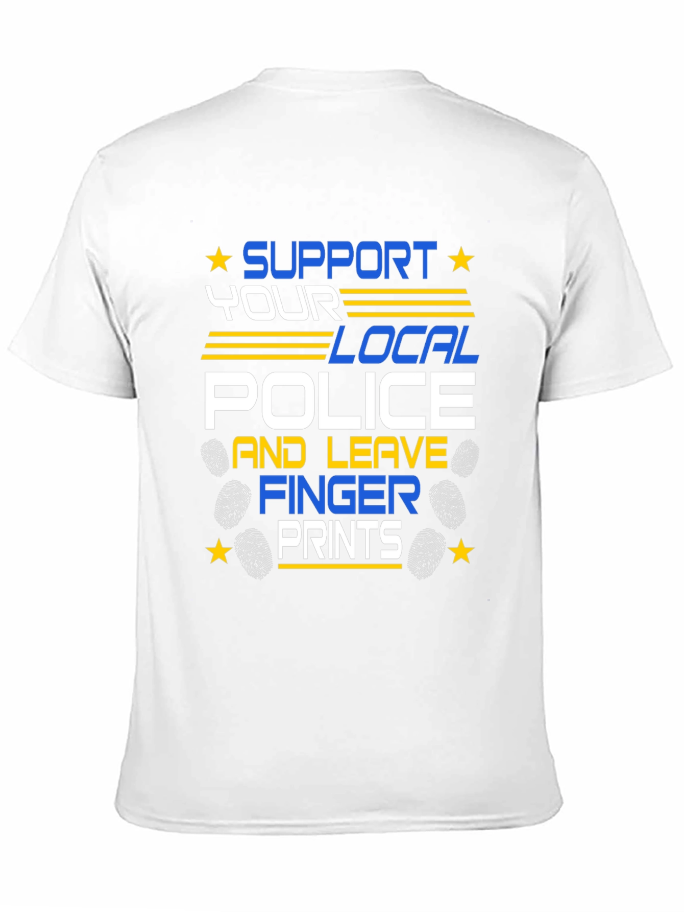 Black Support Local Police Graphic T-Shirt view 11