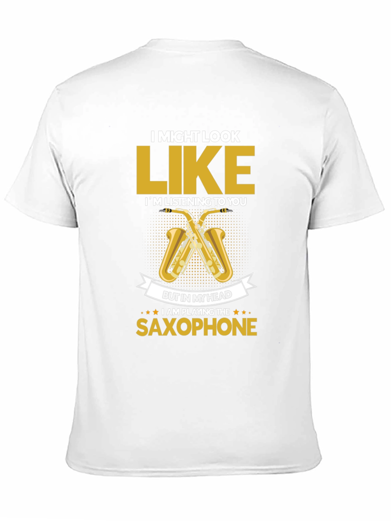Black Saxophone Player T-Shirt - Musician Novelty Tee view 11