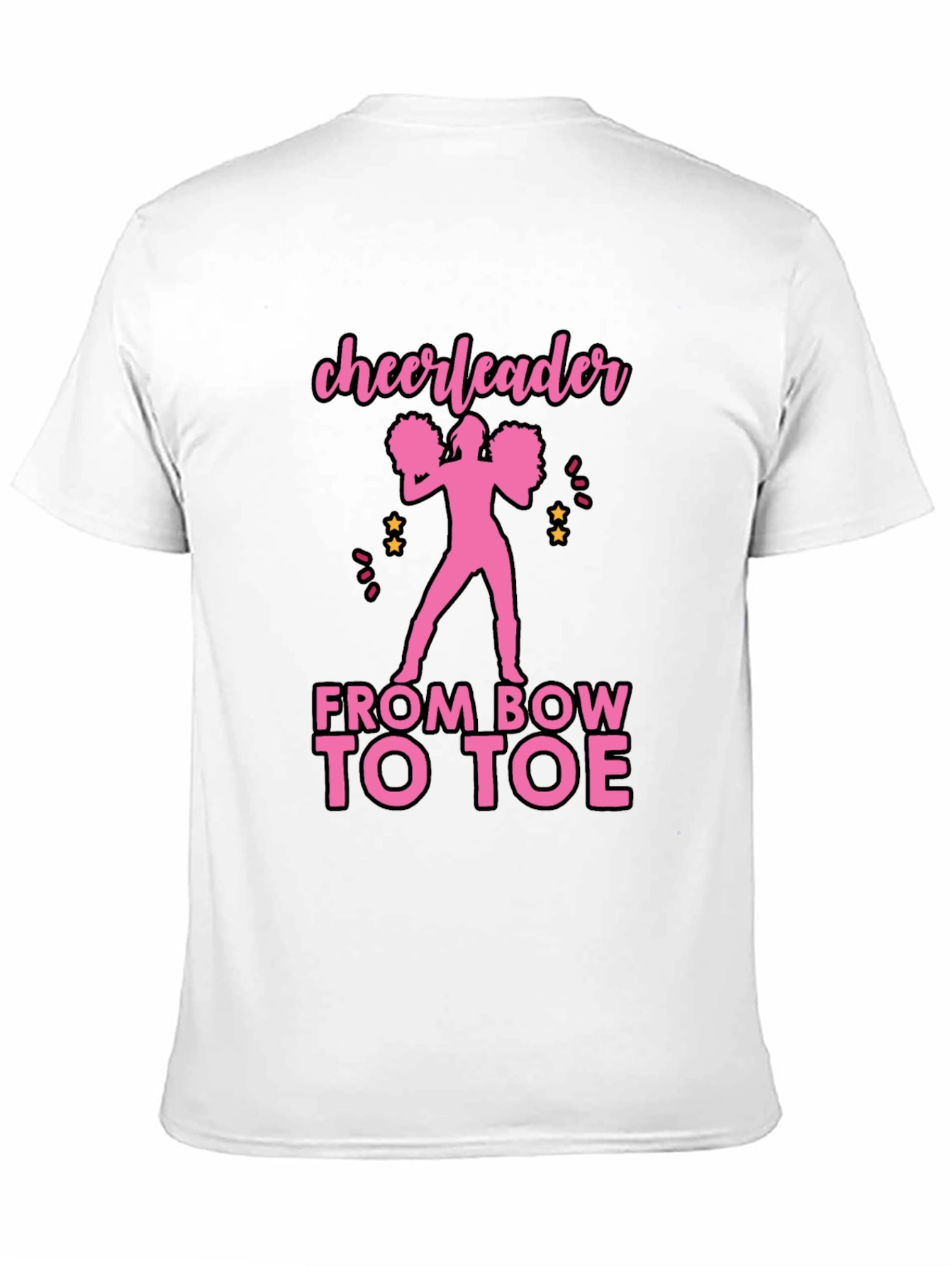 Black Cheerleader From Bow to Toe T-Shirt view 11