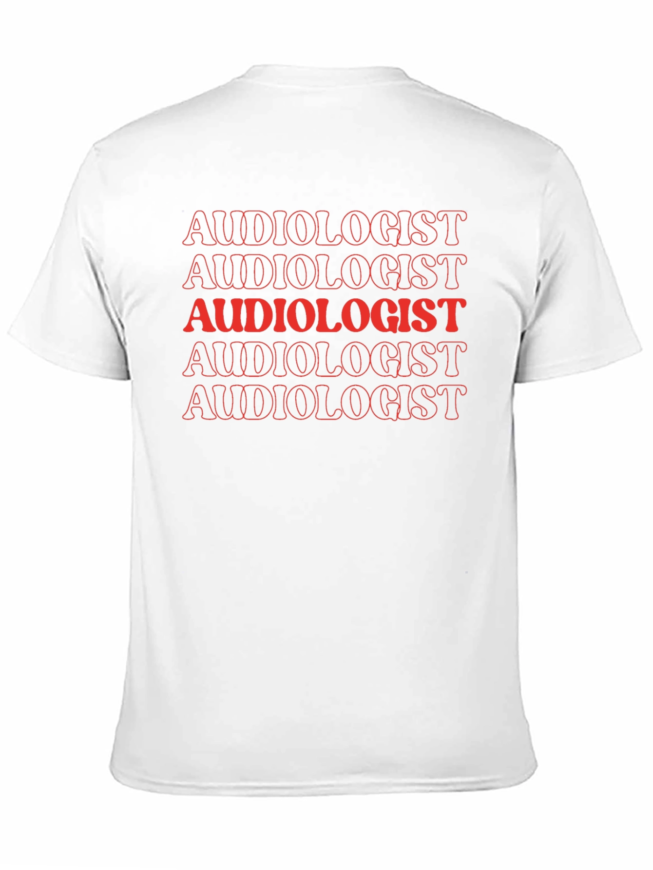 Black Audiologist Tee - Retro Text Design view 11