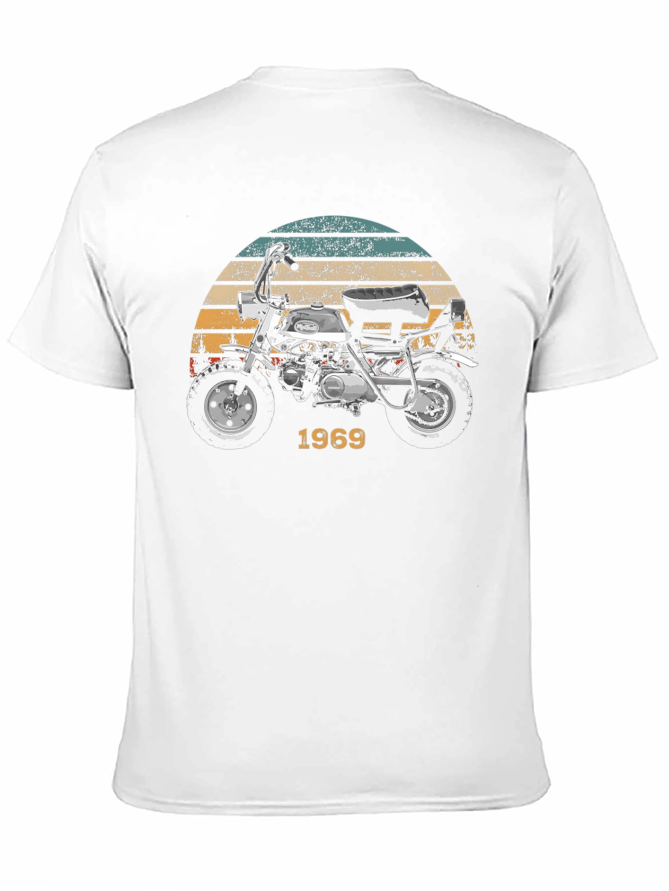 Black Vintage Motorcycle 1969 Graphic T-Shirt view 11
