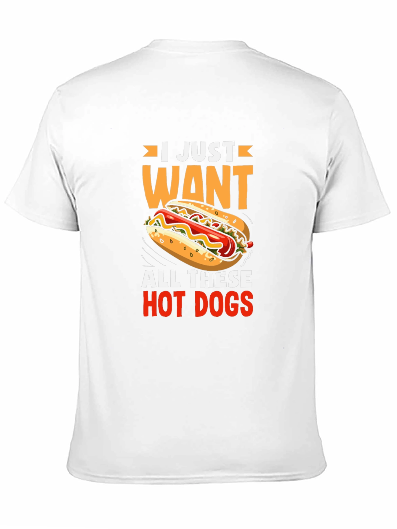 Black I Just Want All These Hot Dogs Graphic Tee view 11