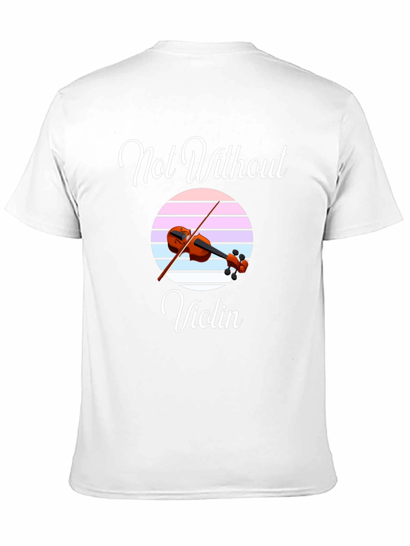 Black Not Without Violin T-Shirt - Music Lover Tee view 11