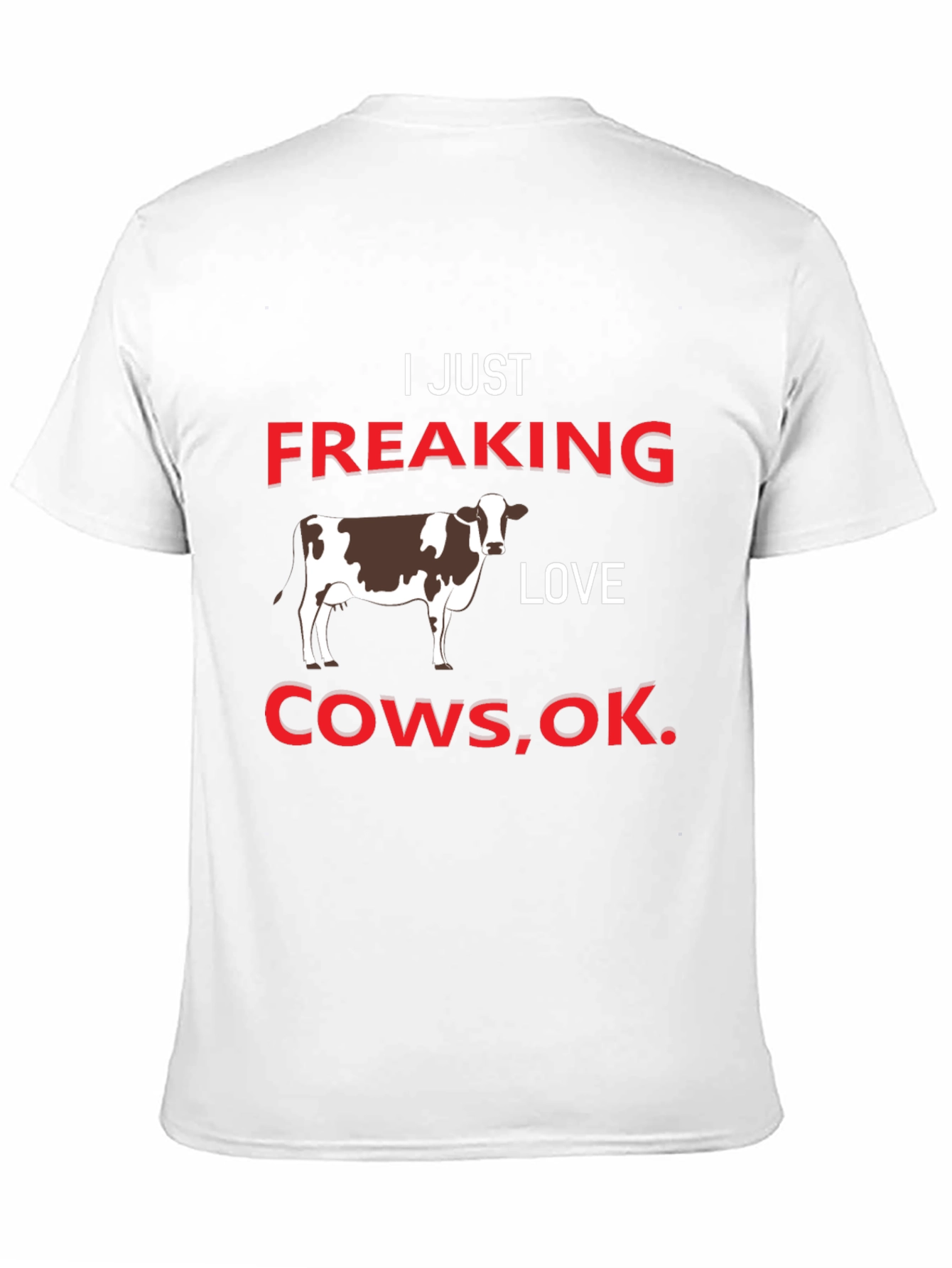 Black I Just Freaking Love Cows T-Shirt view 11