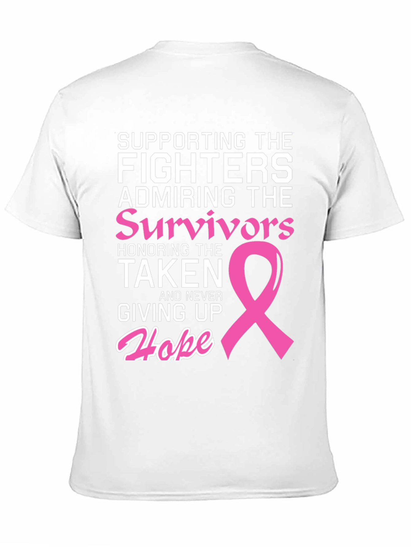 Black Breast Cancer Awareness T-Shirt: Fighters, Survivors, Hope view 11