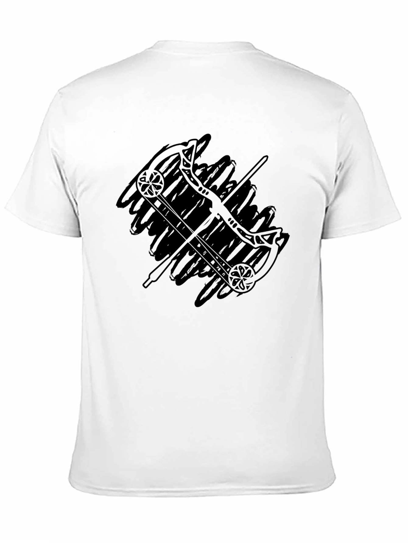 Black Archery Bow & Arrow Graphic Tee - Black view 11