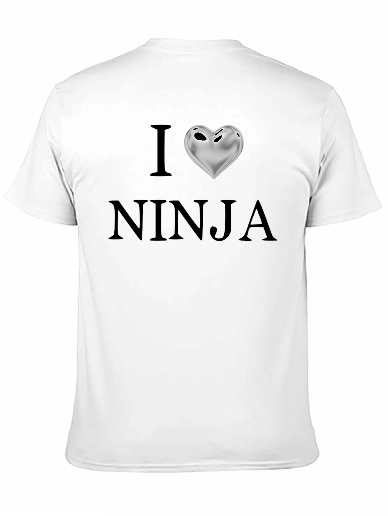 Black I Love Ninja Men's Black Graphic T-Shirt view 11
