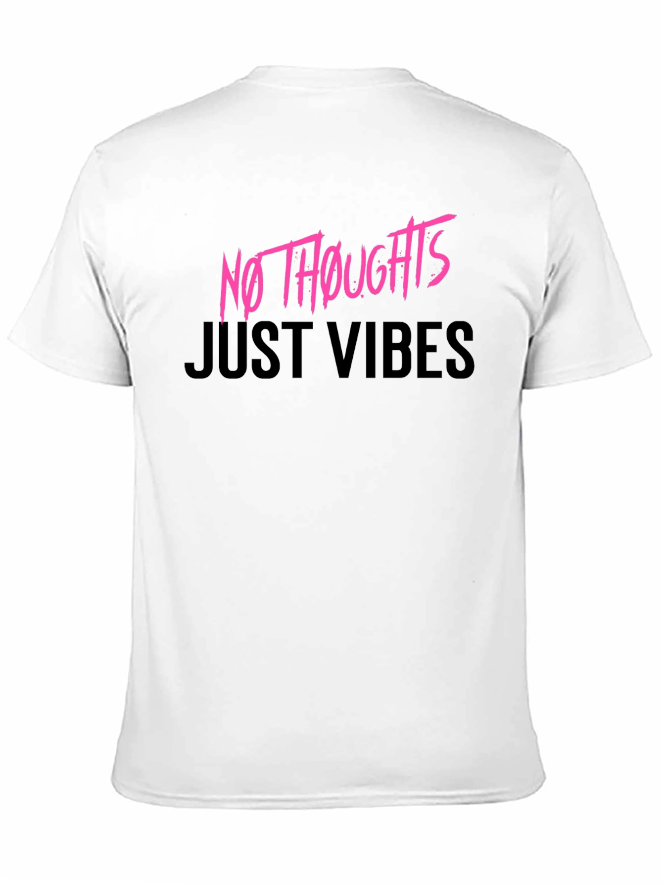 Black No Thoughts Just Vibes Graphic Tee view 11