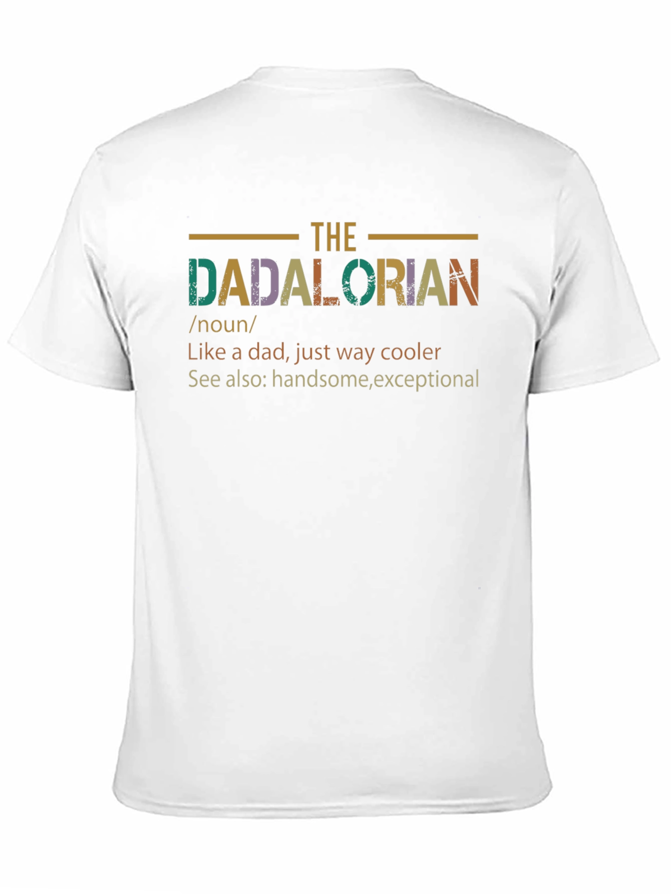 Black The Dadalorian T-Shirt - Cool Dad Definition view 11