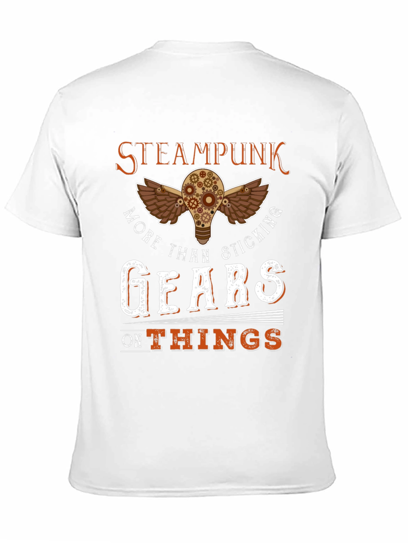 Black Steampunk Gears T-Shirt view 11