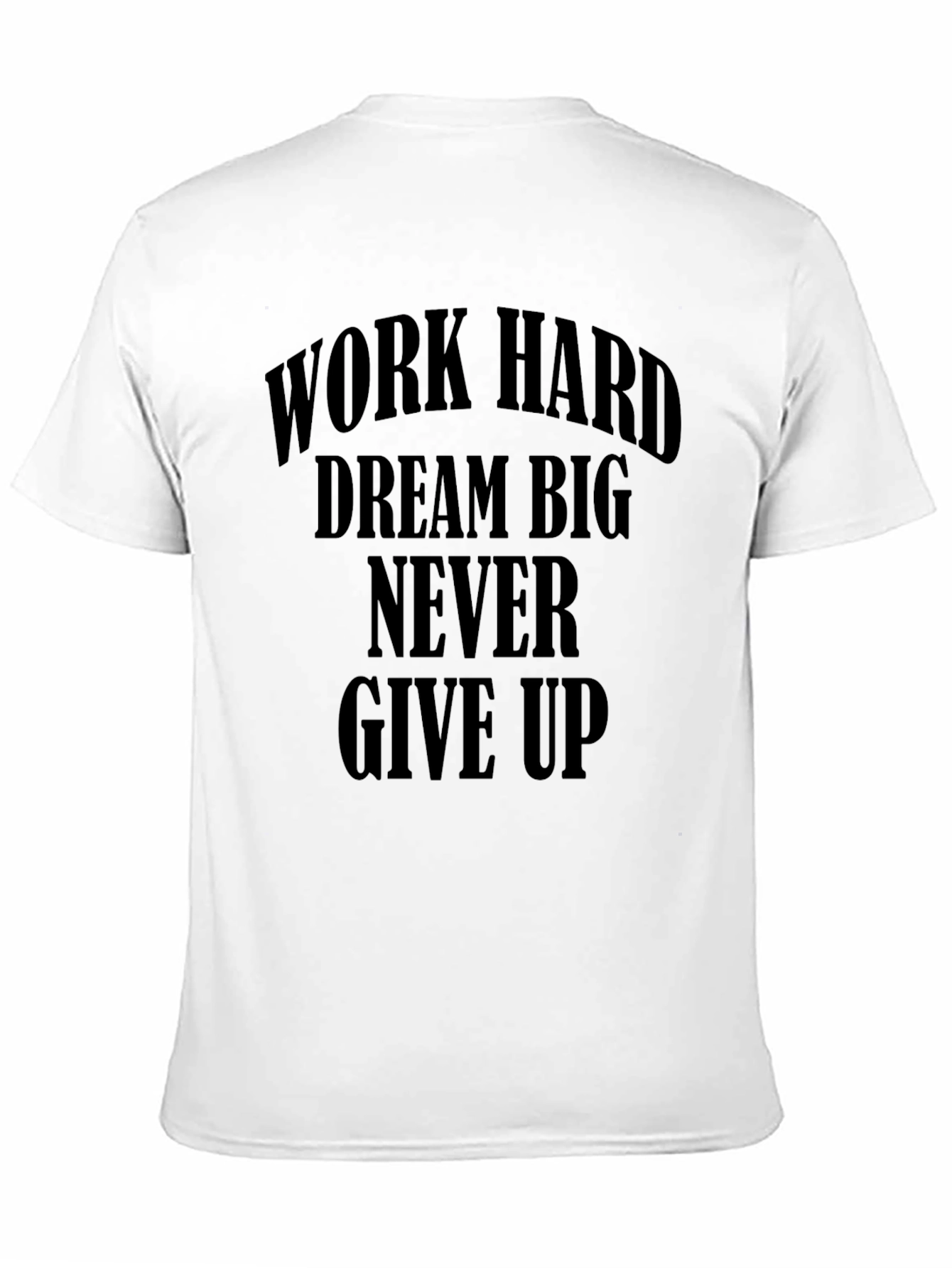 Black Motivational Black Graphic Tee - Work Hard, Dream Big view 11