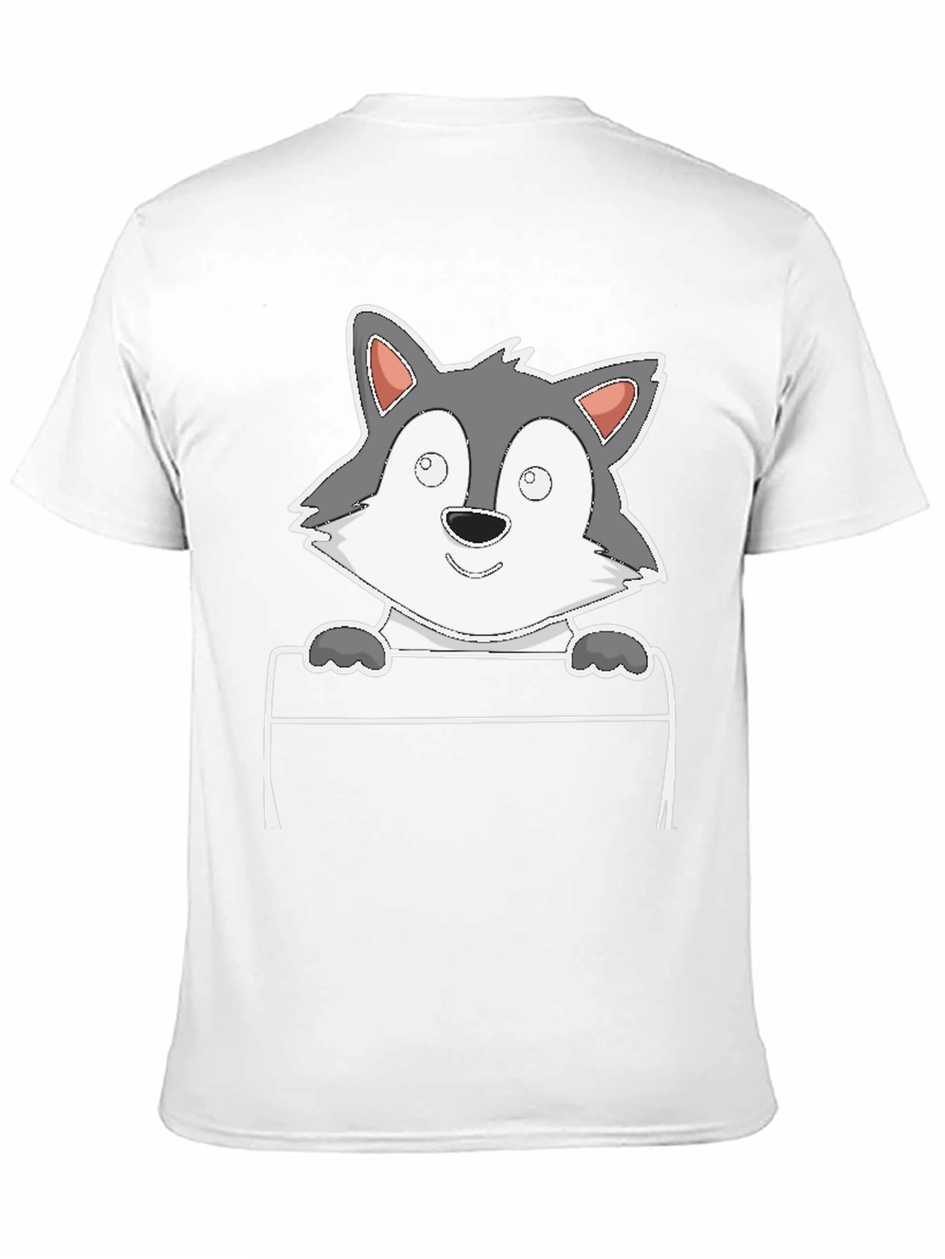 Black Cartoon Wolf Graphic Tee - Black view 11