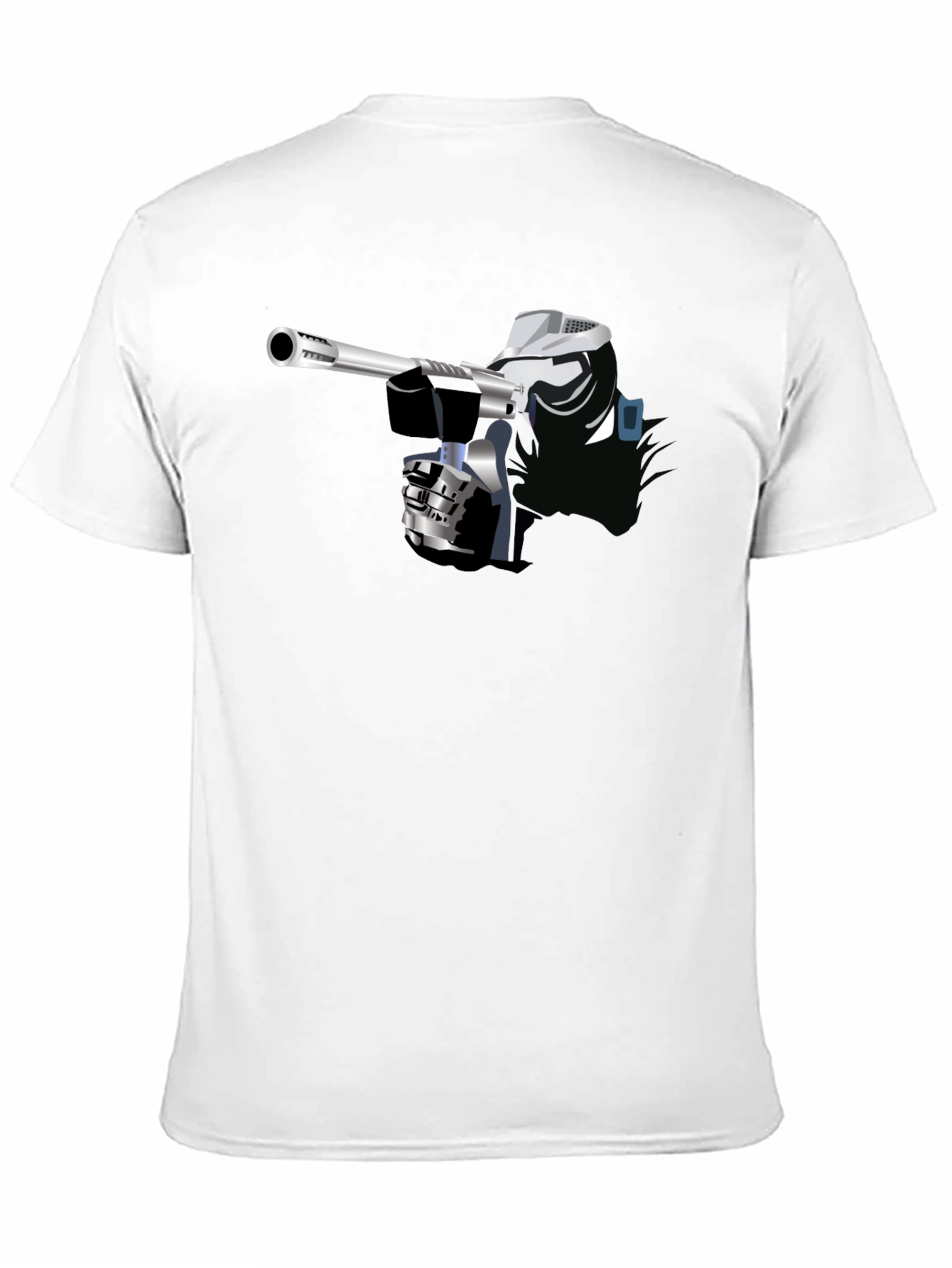 Black Paintball Player Graphic Tee - Black view 11