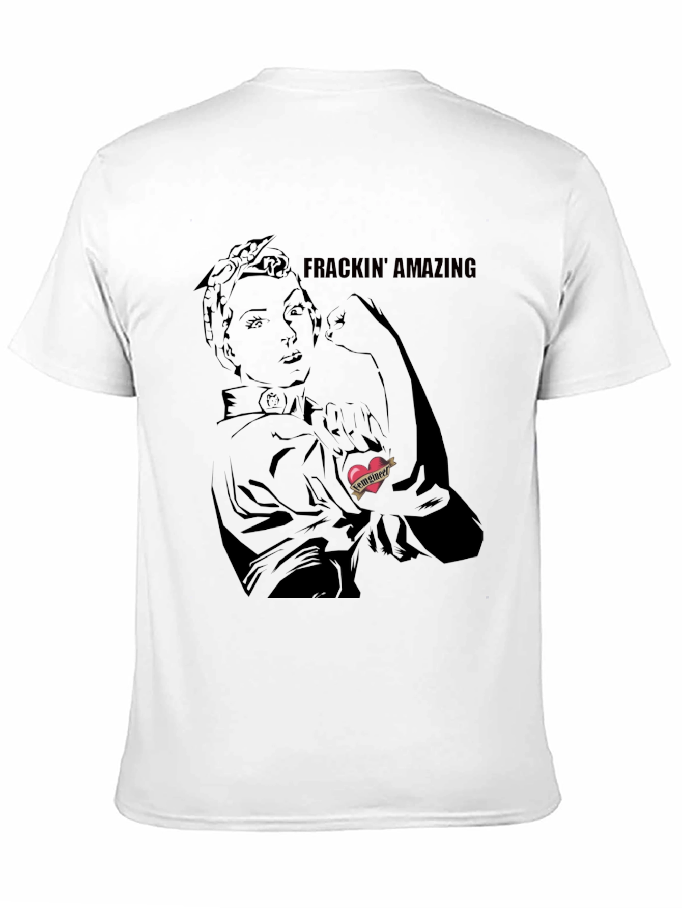 Black Frackin' Amazing Rosie the Riveter Graphic Tee view 11