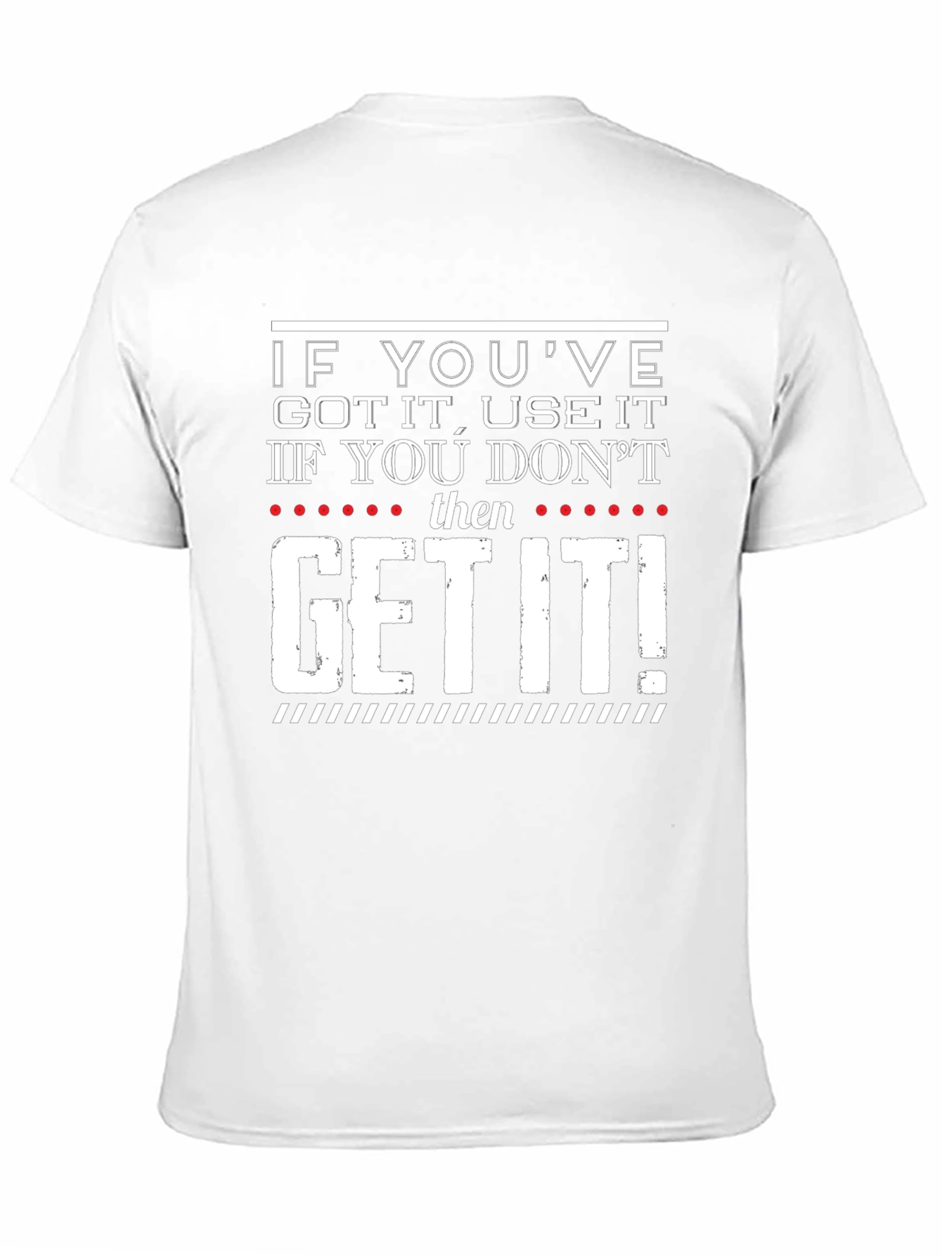 Black Humorous "Get It" Graphic Print T-Shirt view 11